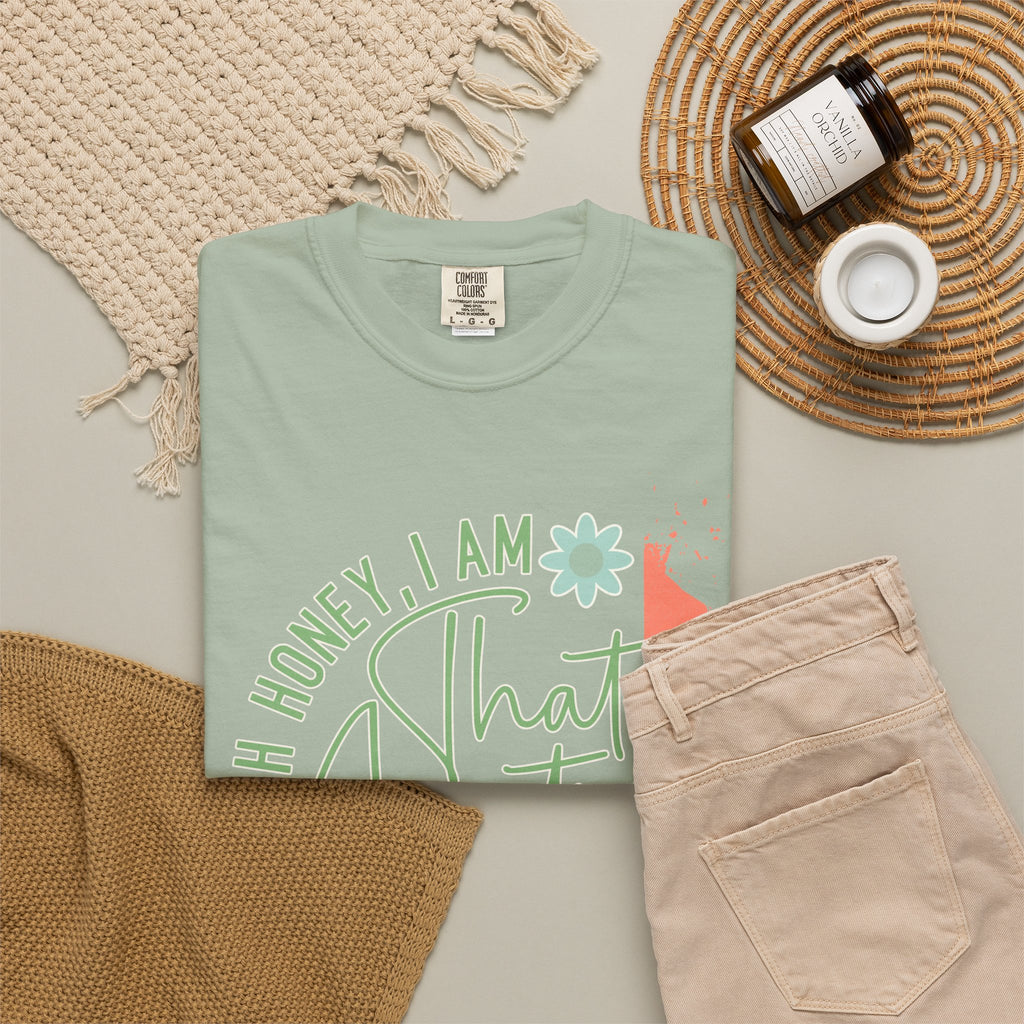 That Auntie Textured T-Shirt — "Oh Honey, I Am That Auntie" Graphic Tee