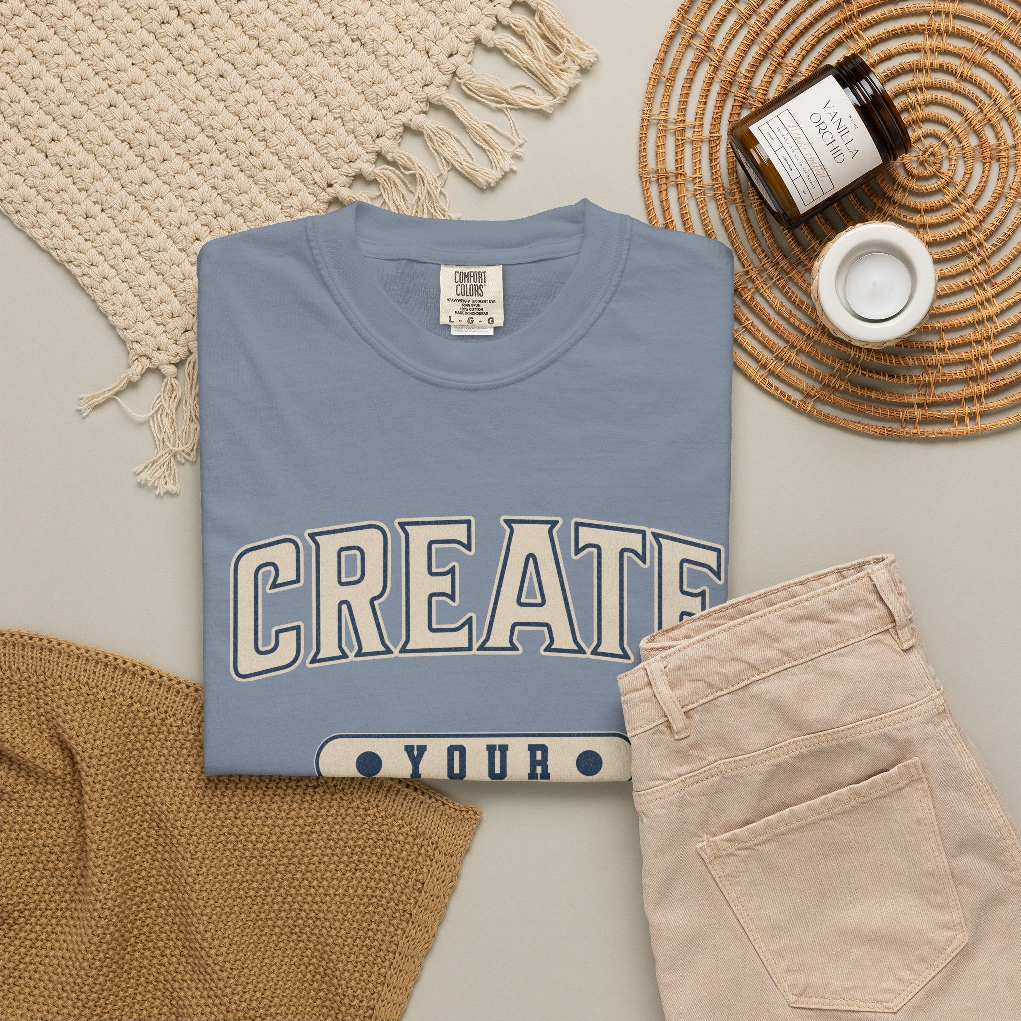 Textured Collegiate Create Your Sunshine Tee Unisex Garment-Dyed T-shirt