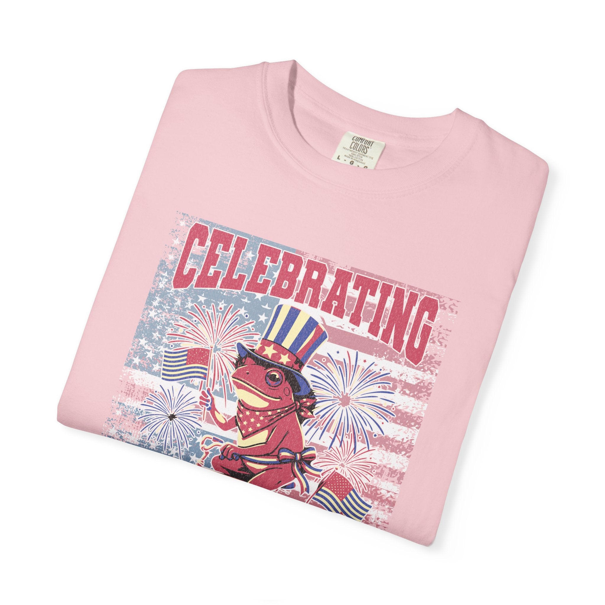 Textured Independence Day Dog on Bike T-Shirt — "Celebrating 250 Years of Independence" Patriotic Tee
