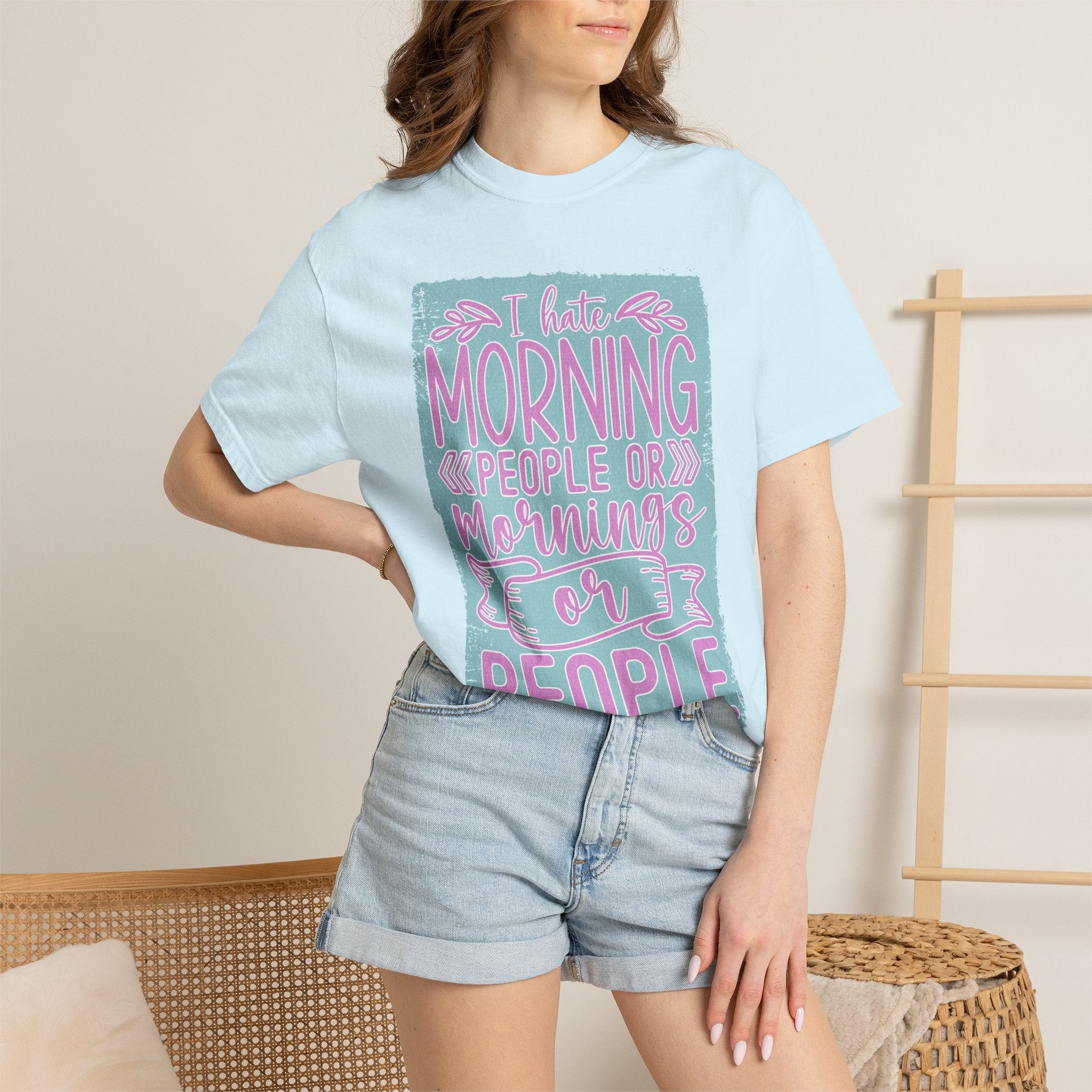 Textured Morning People Or Mornings For People T-Shirt