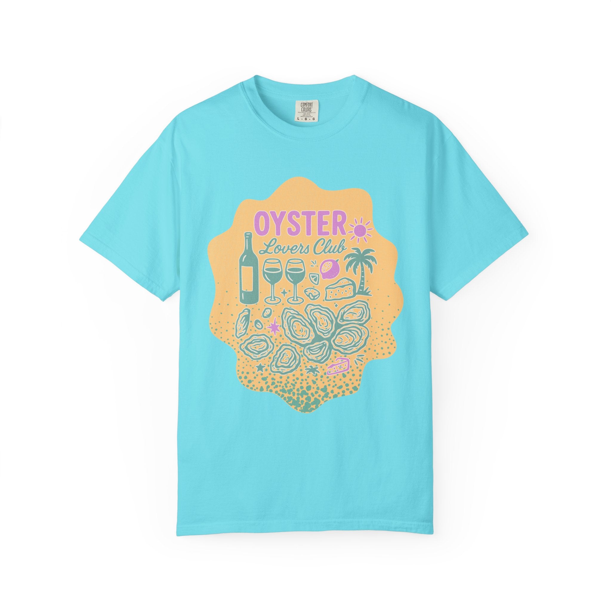 Textured Oyster Lovers Club T-Shirt — Coastal Seafood Graphic Tee