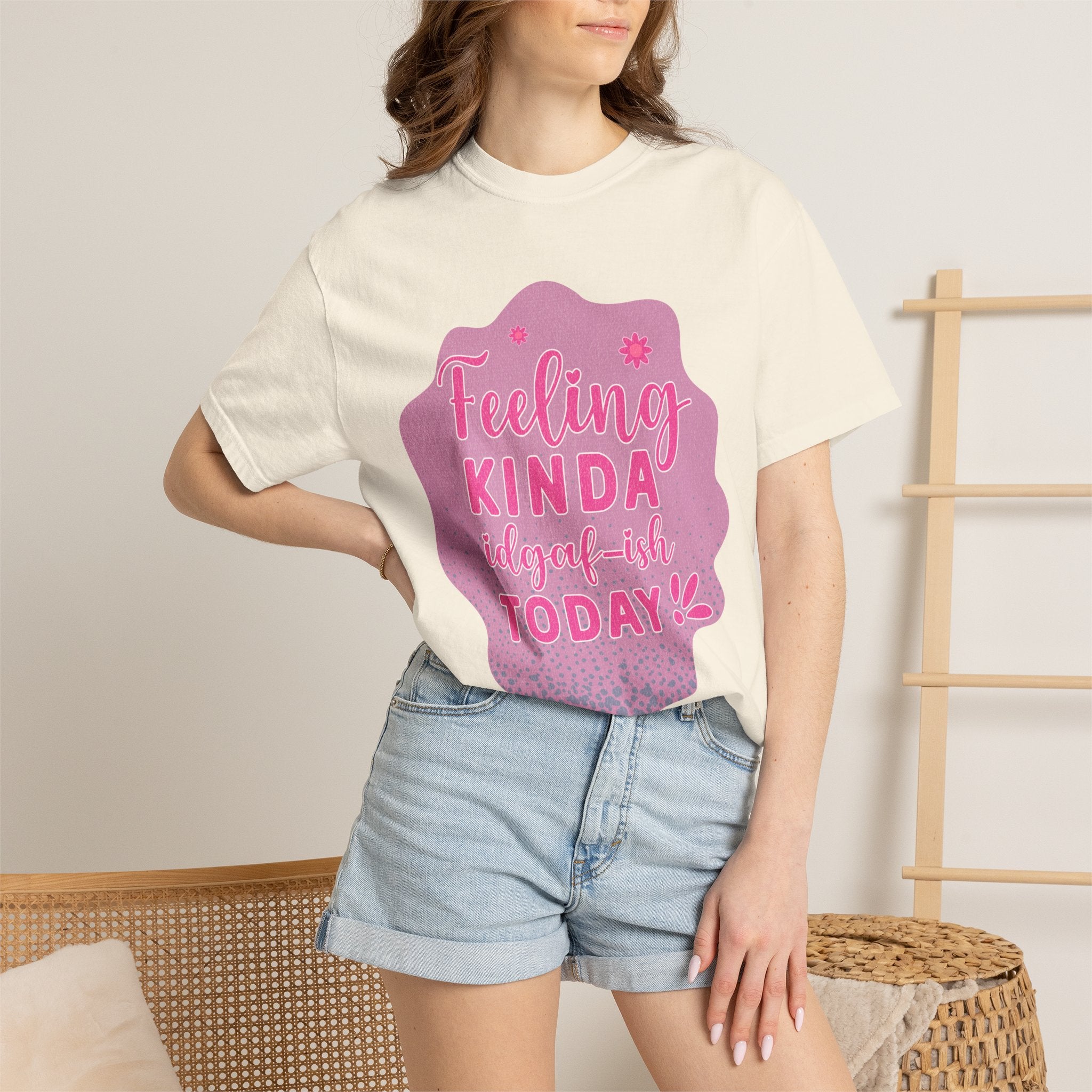 Feeling Kinda IDGAF Textured Retro Tee