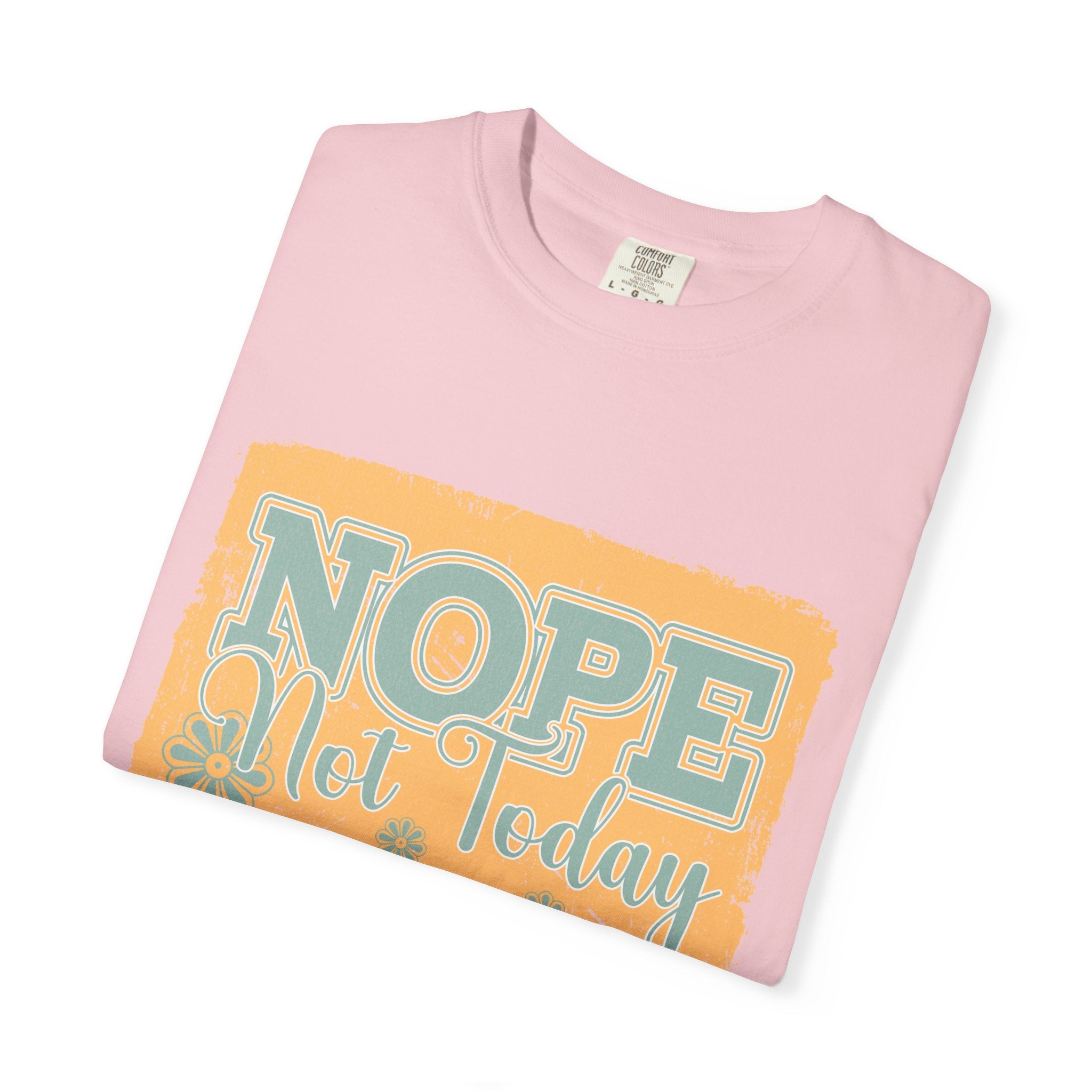NOPE Not Today T-shirt | Textured Retro Beach Script Graphic