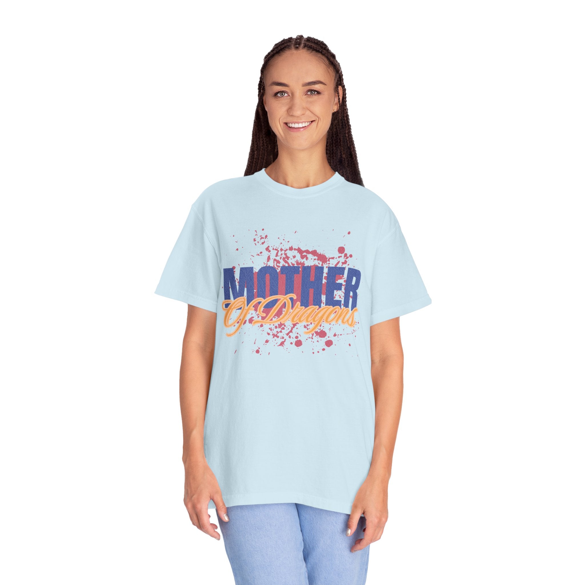 Mother of Dragons Textured T-Shirt — Bold Fantasy Tribute Tee