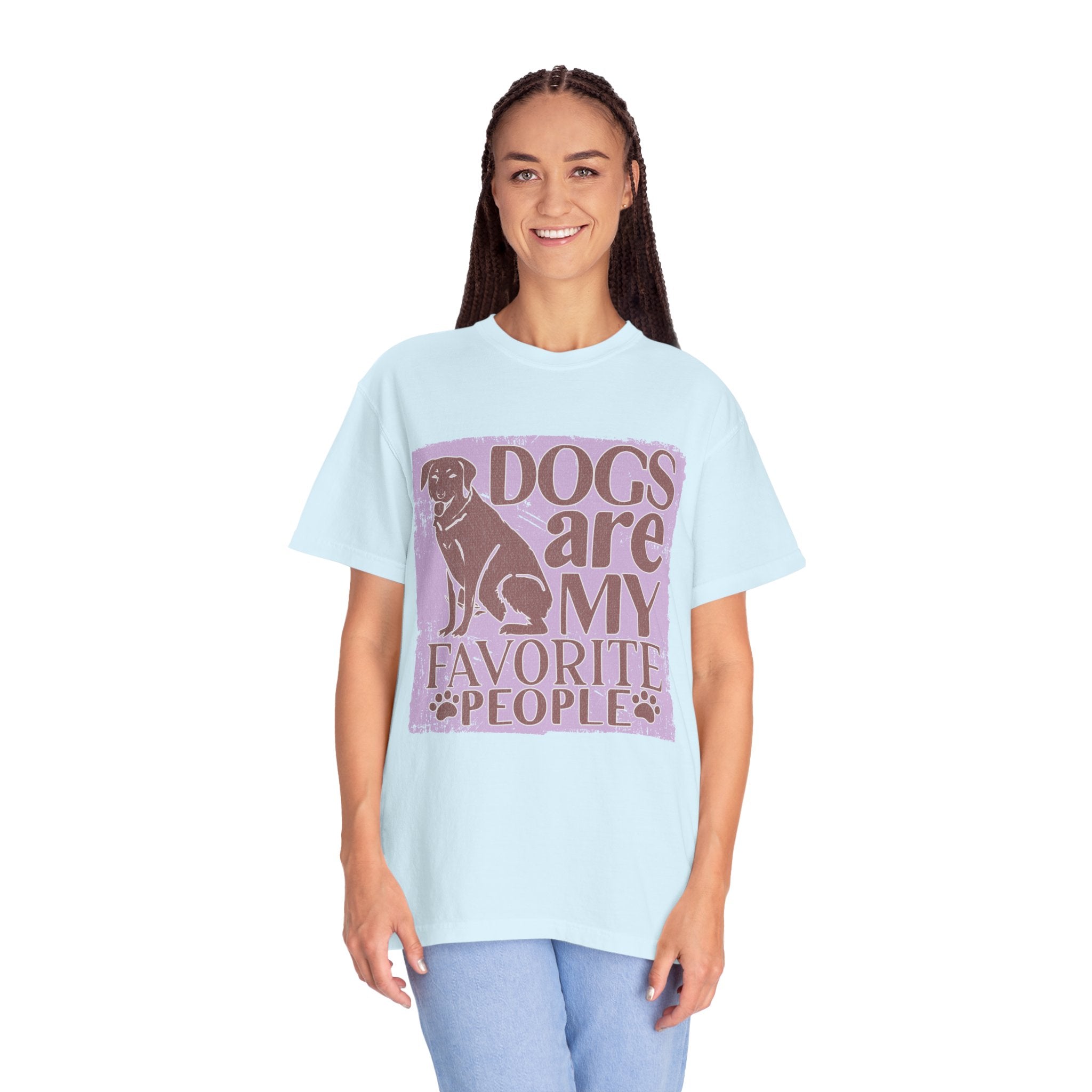 Textured Dogs Are My Favorite People T-Shirt – Retro Paw Print Dog Lover Tee
