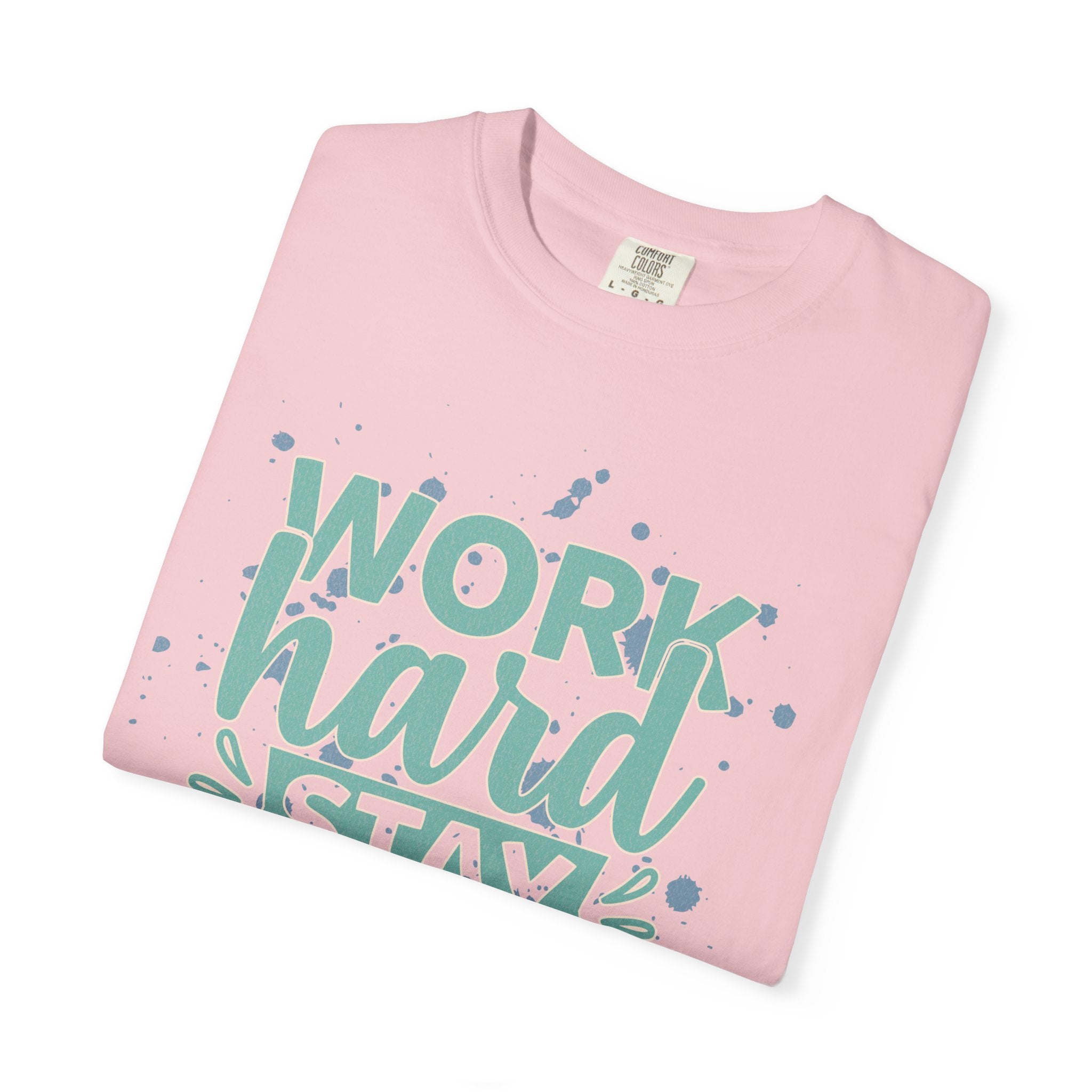 Work Hard Stay Strong Textured T-Shirt — Motivational Graphic Tee