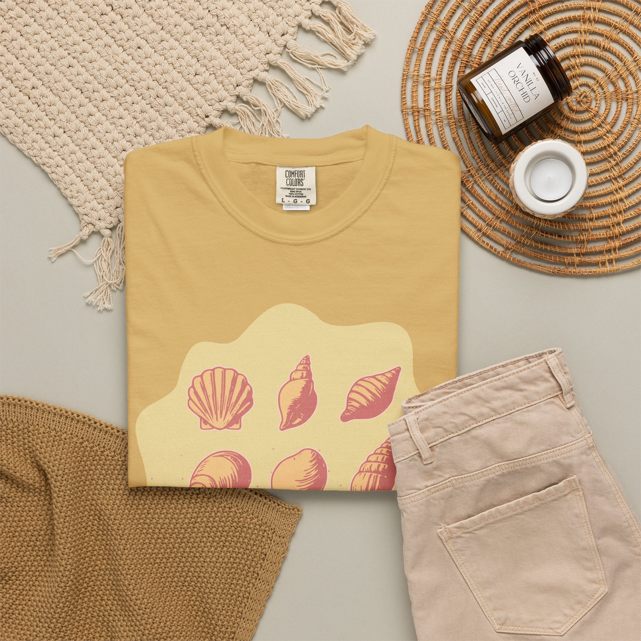 Seashells and Sunlight Textured T-Shirt