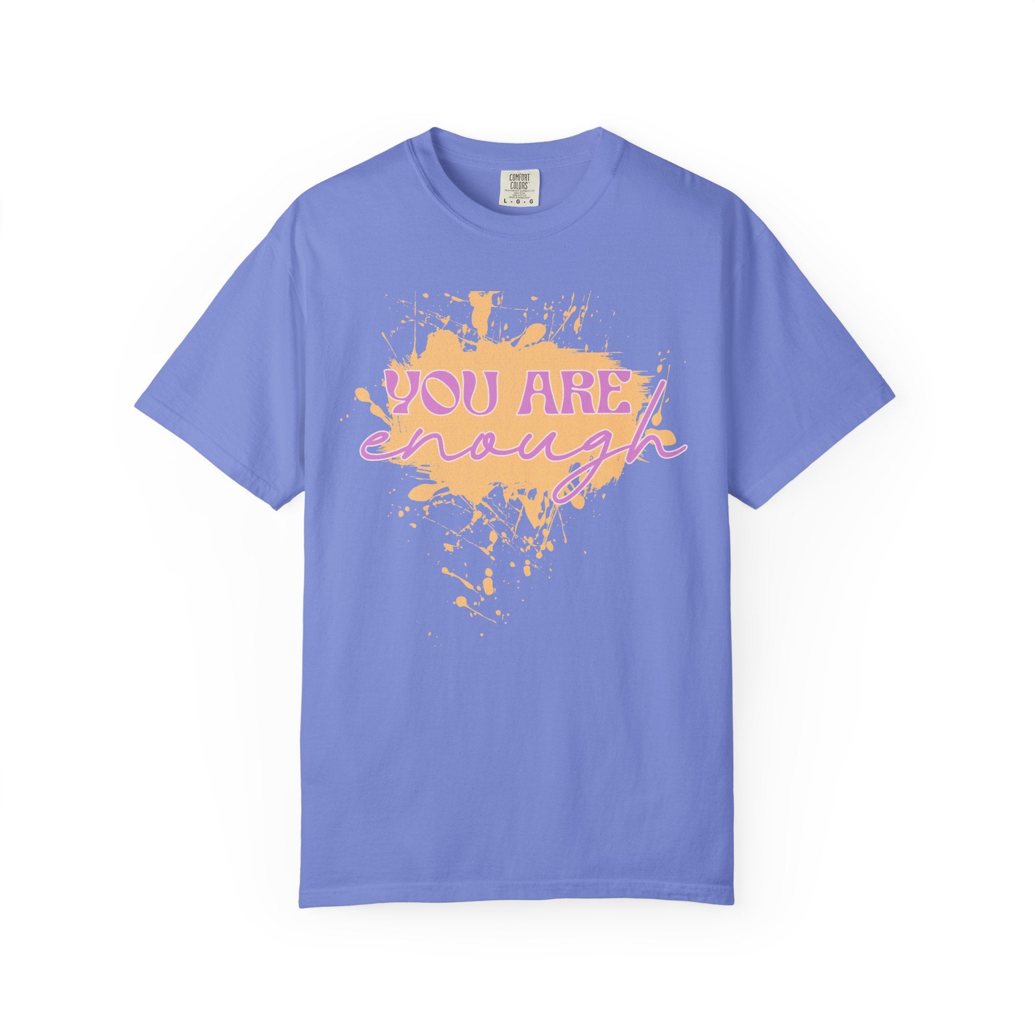 You Are Enough Textured T‑Shirt — Inspirational Positive Message Tee