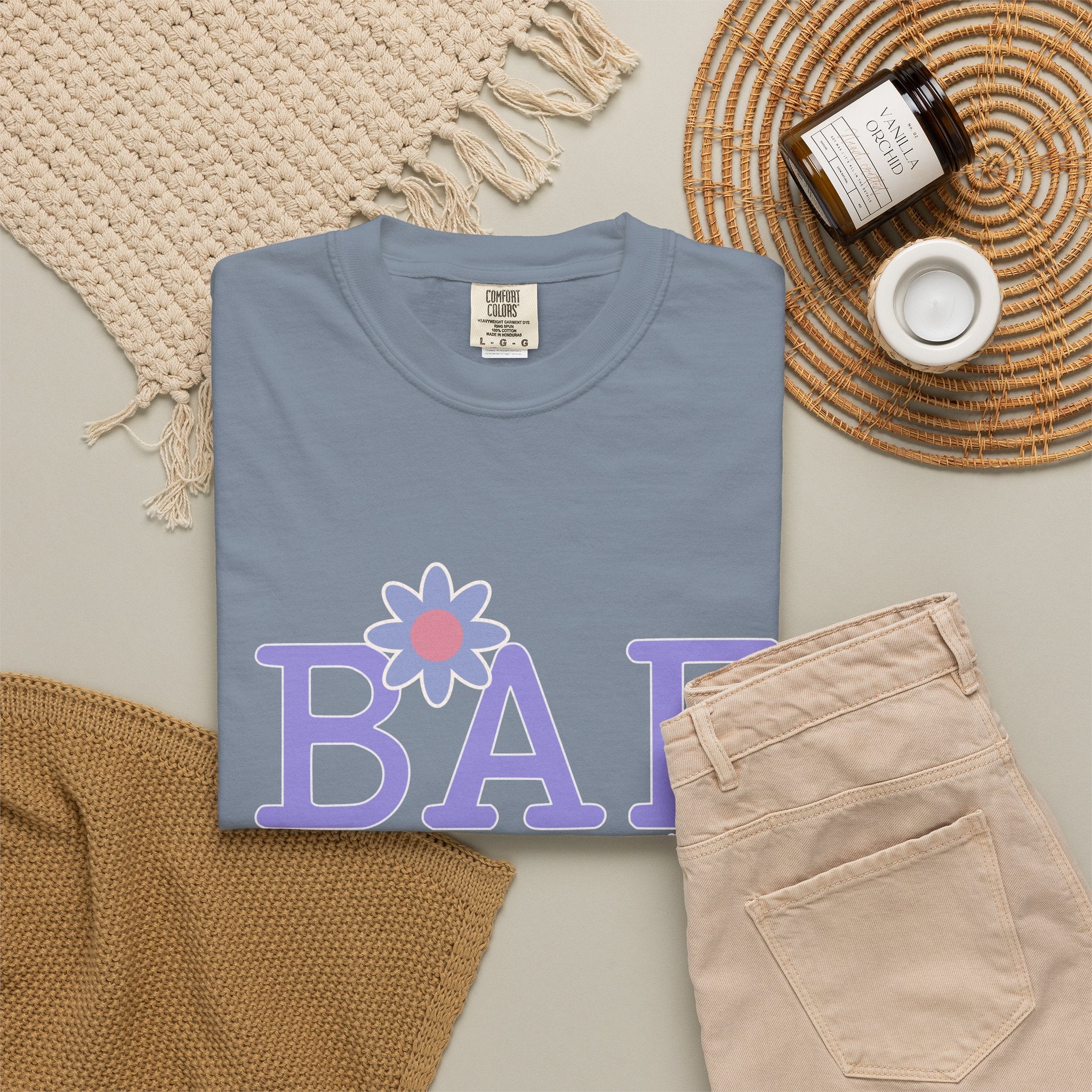 BAE Best Aunt Purple Textured Tee