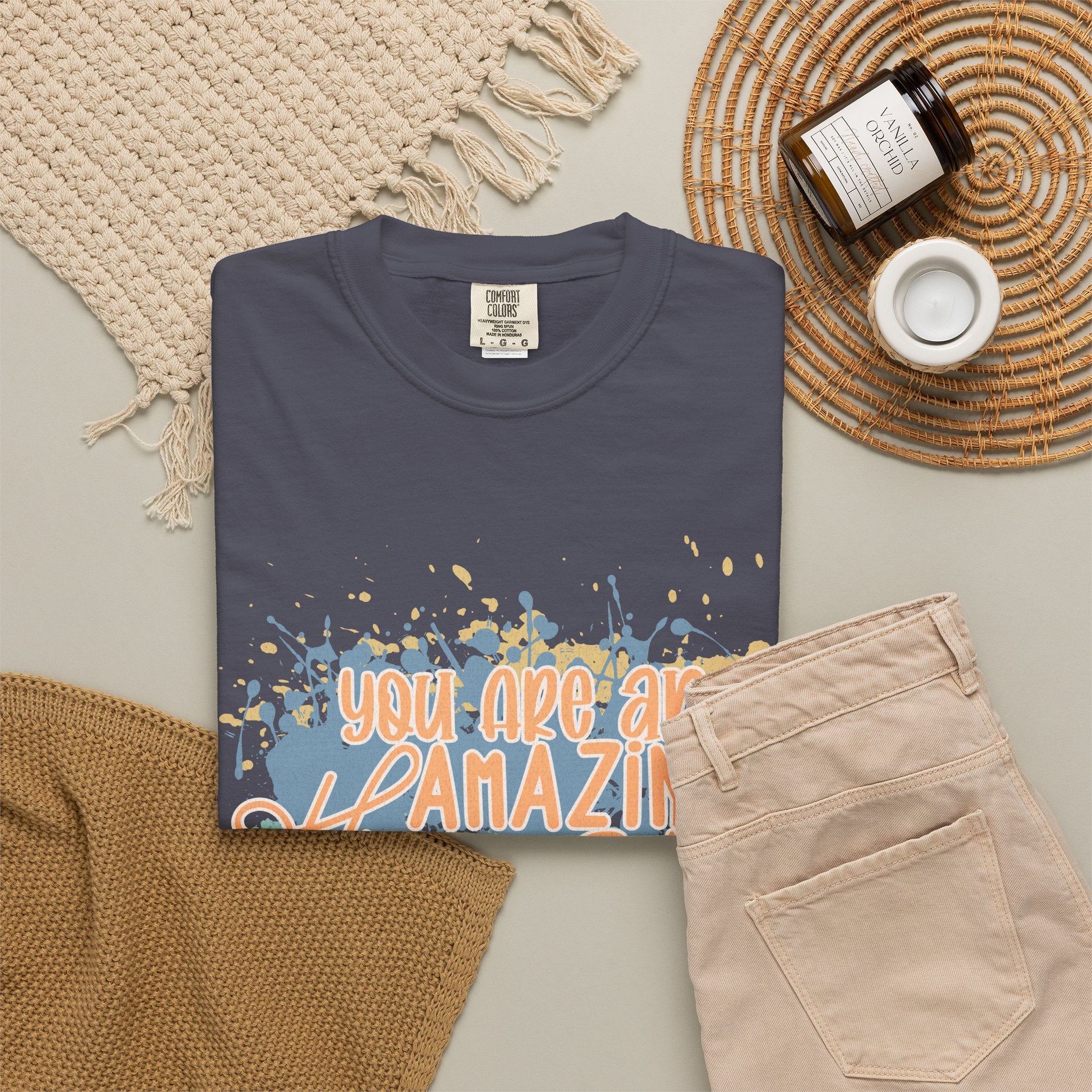 T-Shirt — "You Are An Amazing Human" Textured Inspirational Graphic Tee
