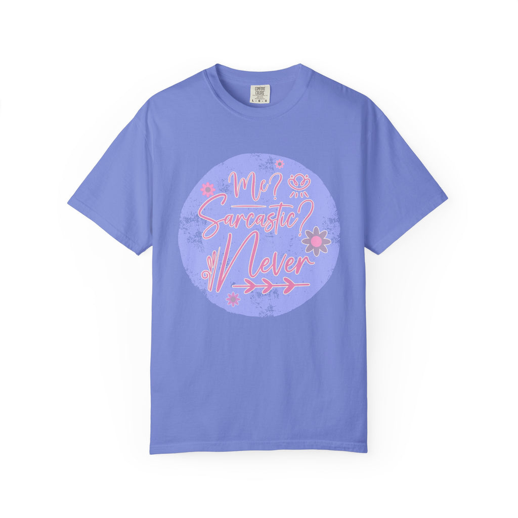 Me Sarcastic Textured Floral T‑Shirt — Retro Pastel Circle Graphic Tee