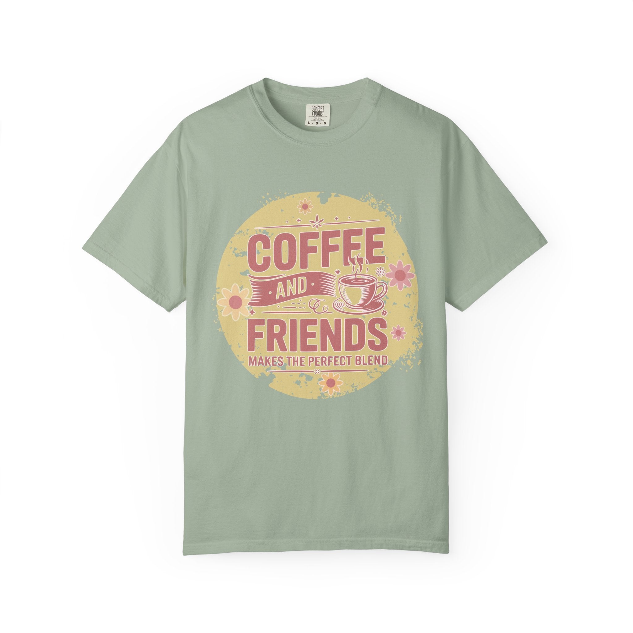 Coffee and Friends Textured T-Shirt — 'Makes the Perfect Blend' Casual Tee