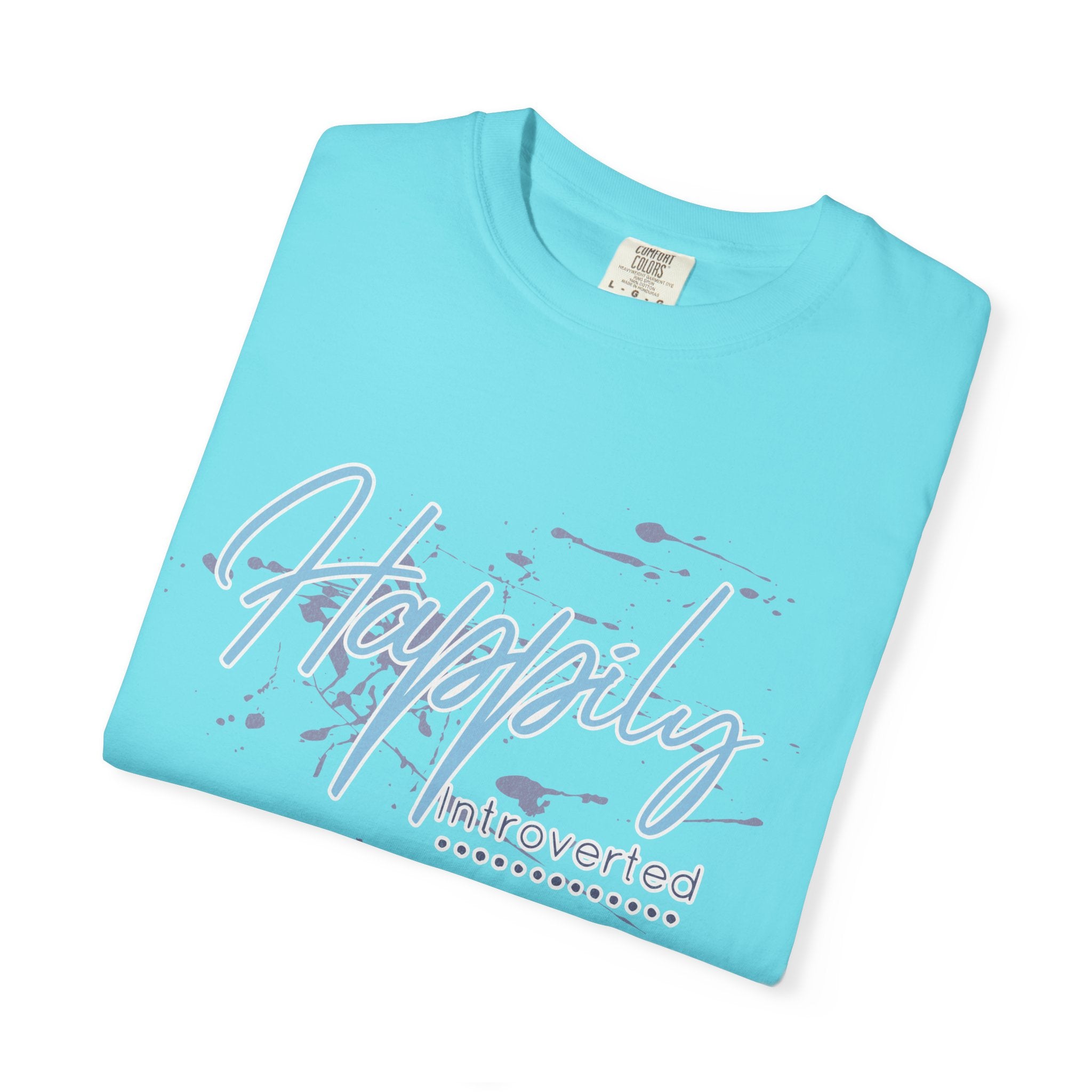 Introverted Aesthetic Textured T-Shirt — 'Anti-Social' Minimal Script Graphic