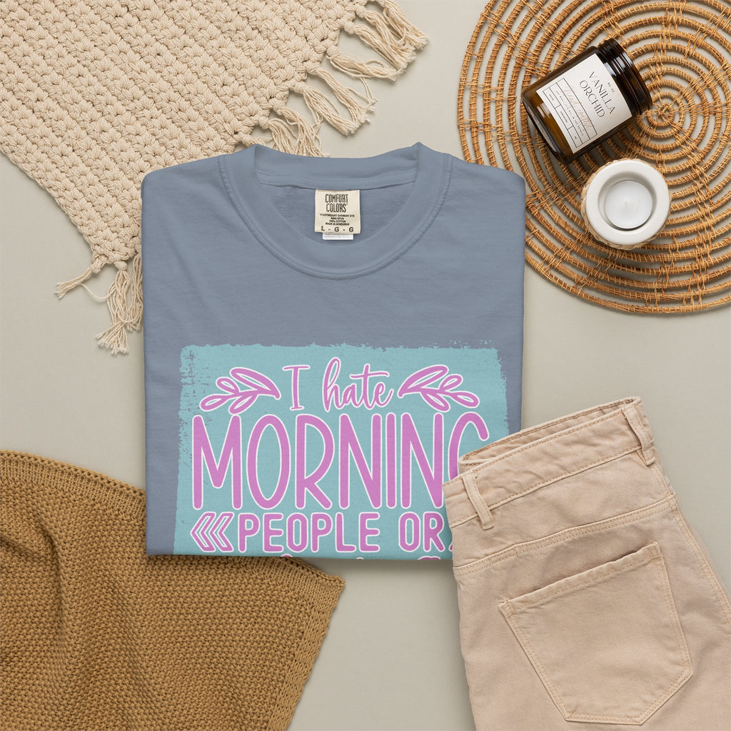 Textured Morning People Or Mornings For People T-Shirt