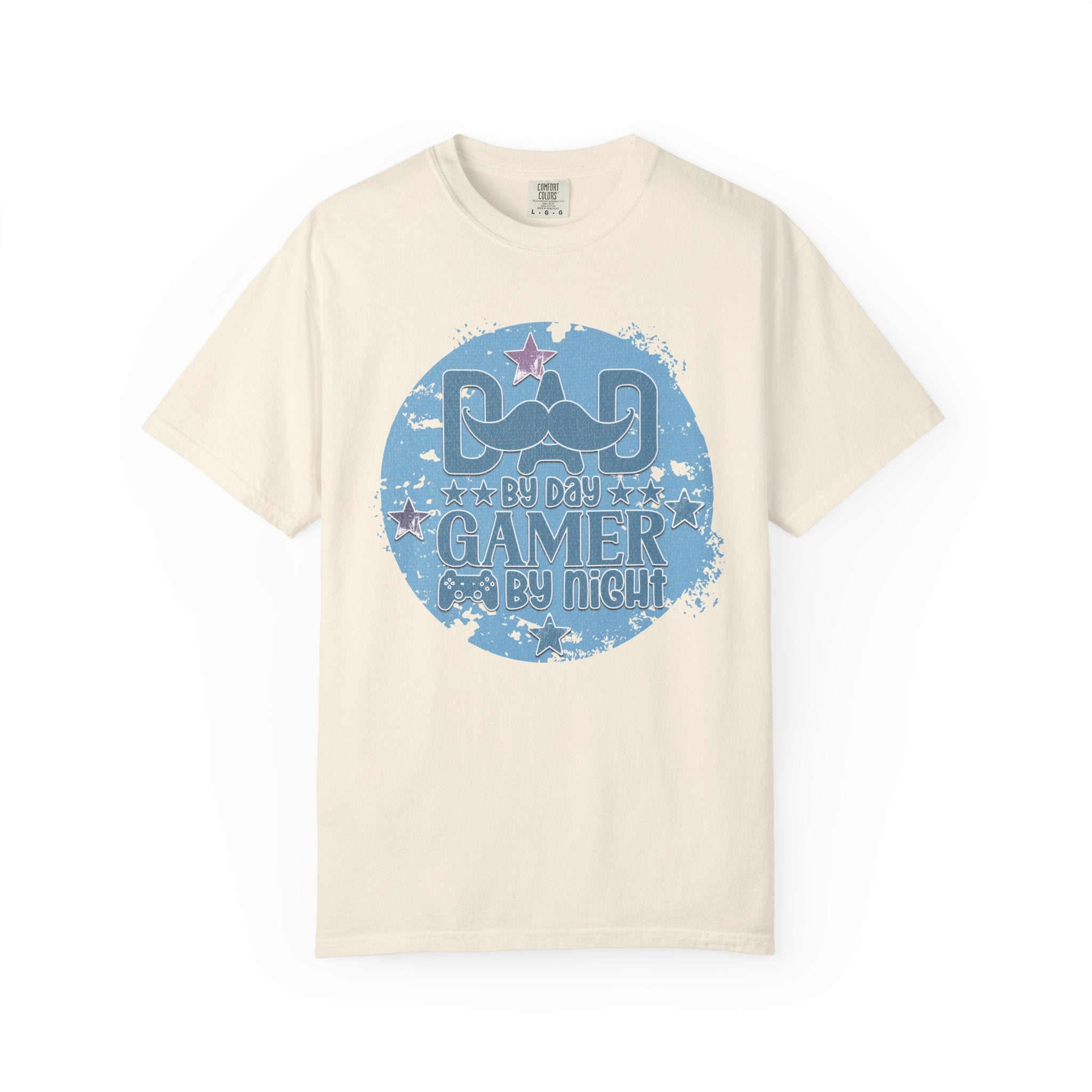 Funny Dad By Day Gamer By Night Textured T-Shirt