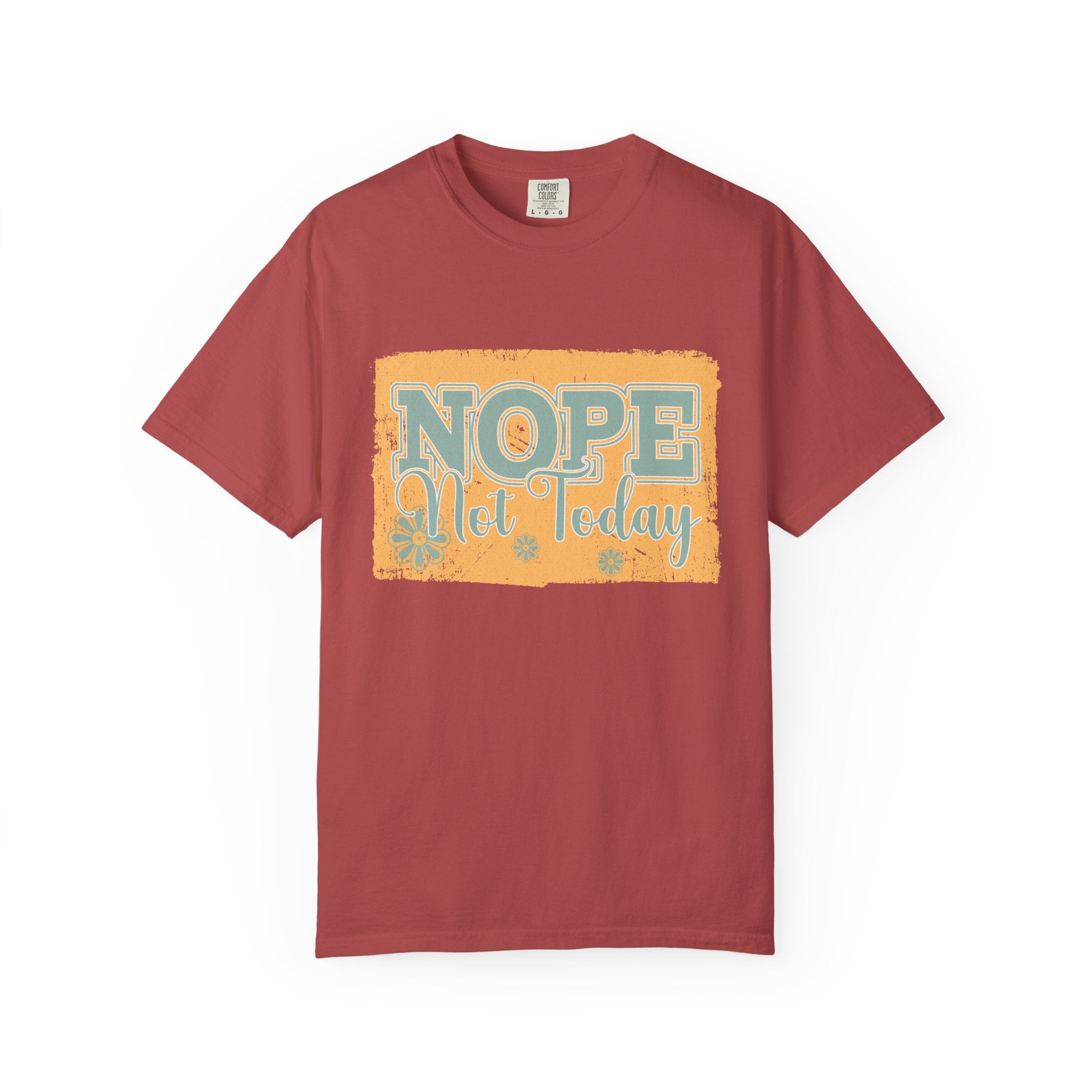 NOPE Not Today T-shirt | Textured Retro Beach Script Graphic