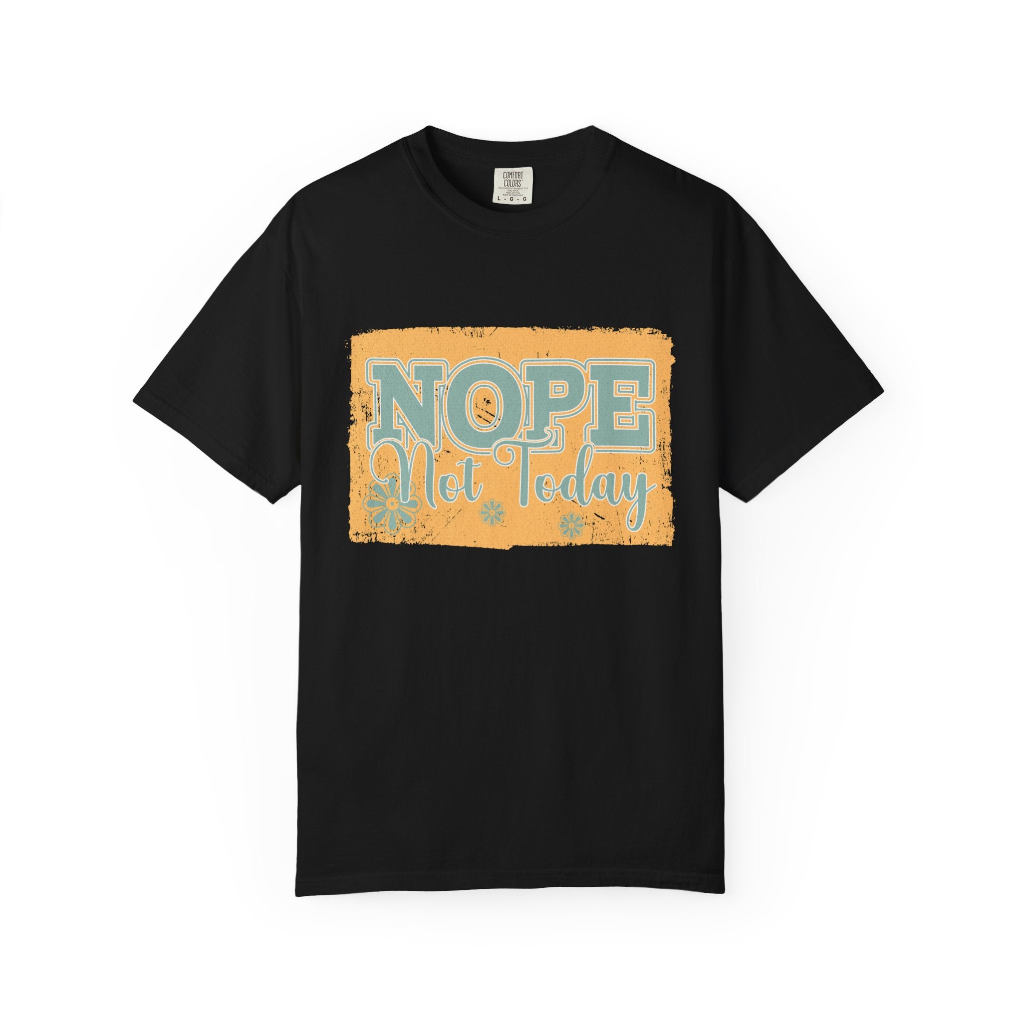 NOPE Not Today T-shirt | Textured Retro Beach Script Graphic