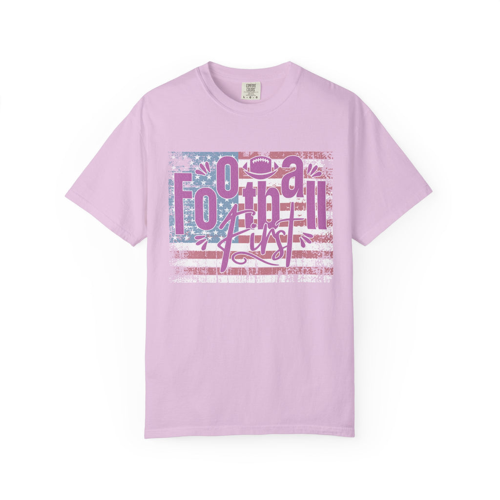 Textured Retro Americana Football First Tee
