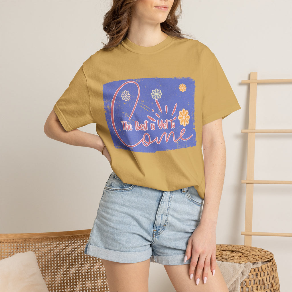 Retro Best Yet Come Tee | Textured Floral Handwritten Graphic