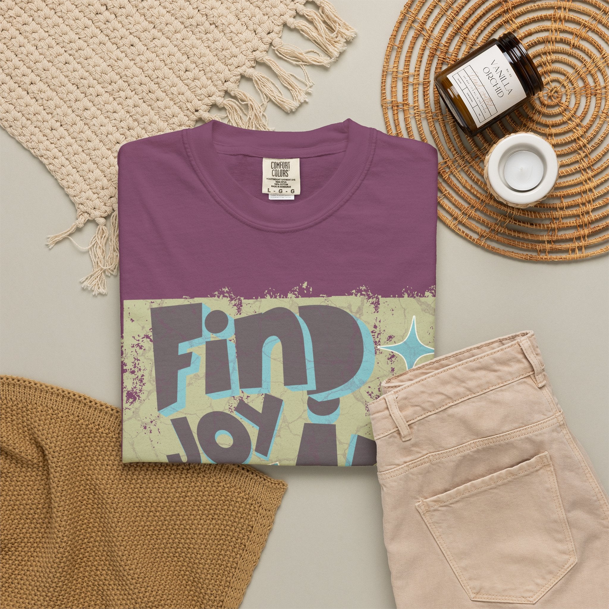 Find Joy In Simple Things Textured T-Shirt