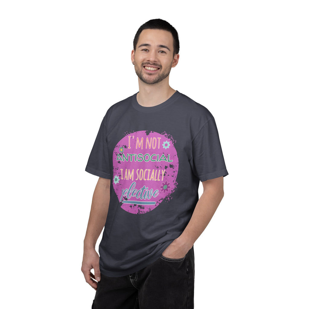 Textured I'm Not Antisocial I Am Socially Selective T-Shirt