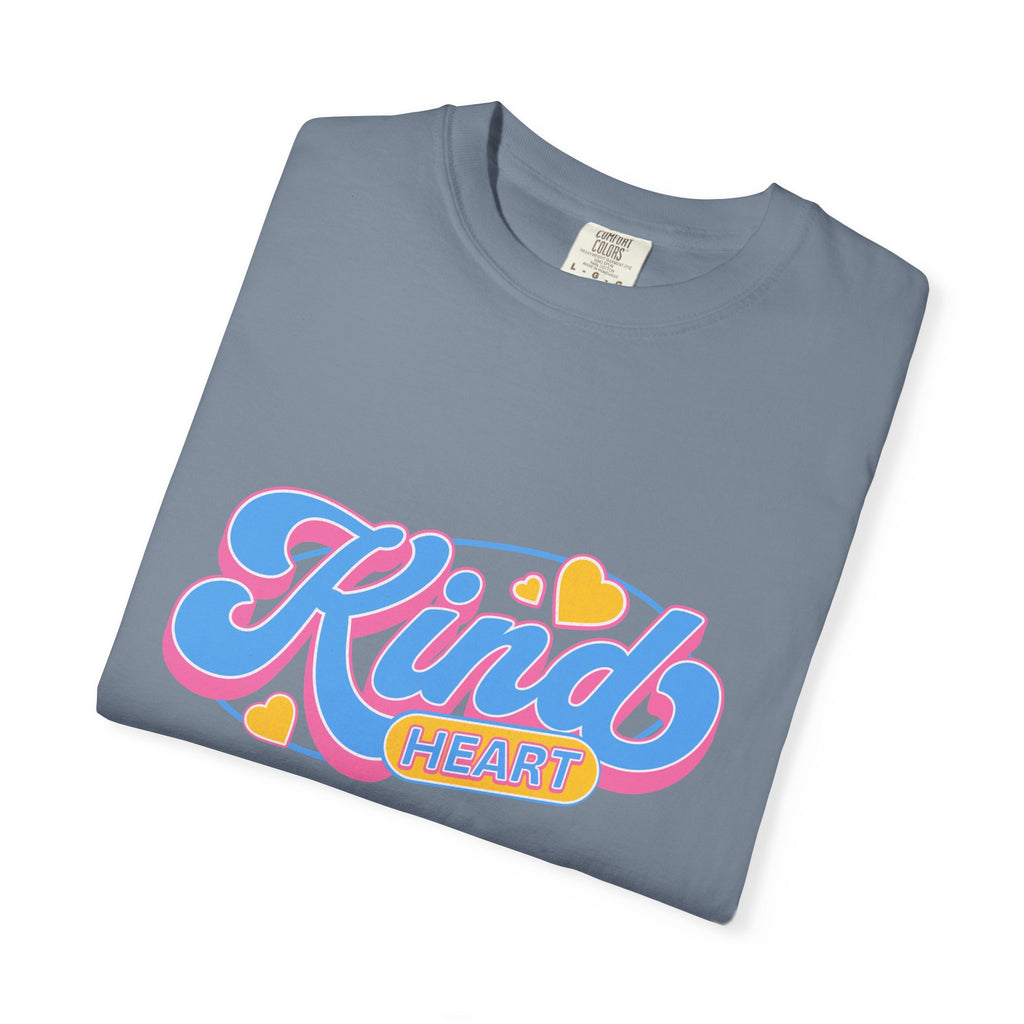 Textured Kind Heart T-Shirt — Retro Script Hearts Tee
