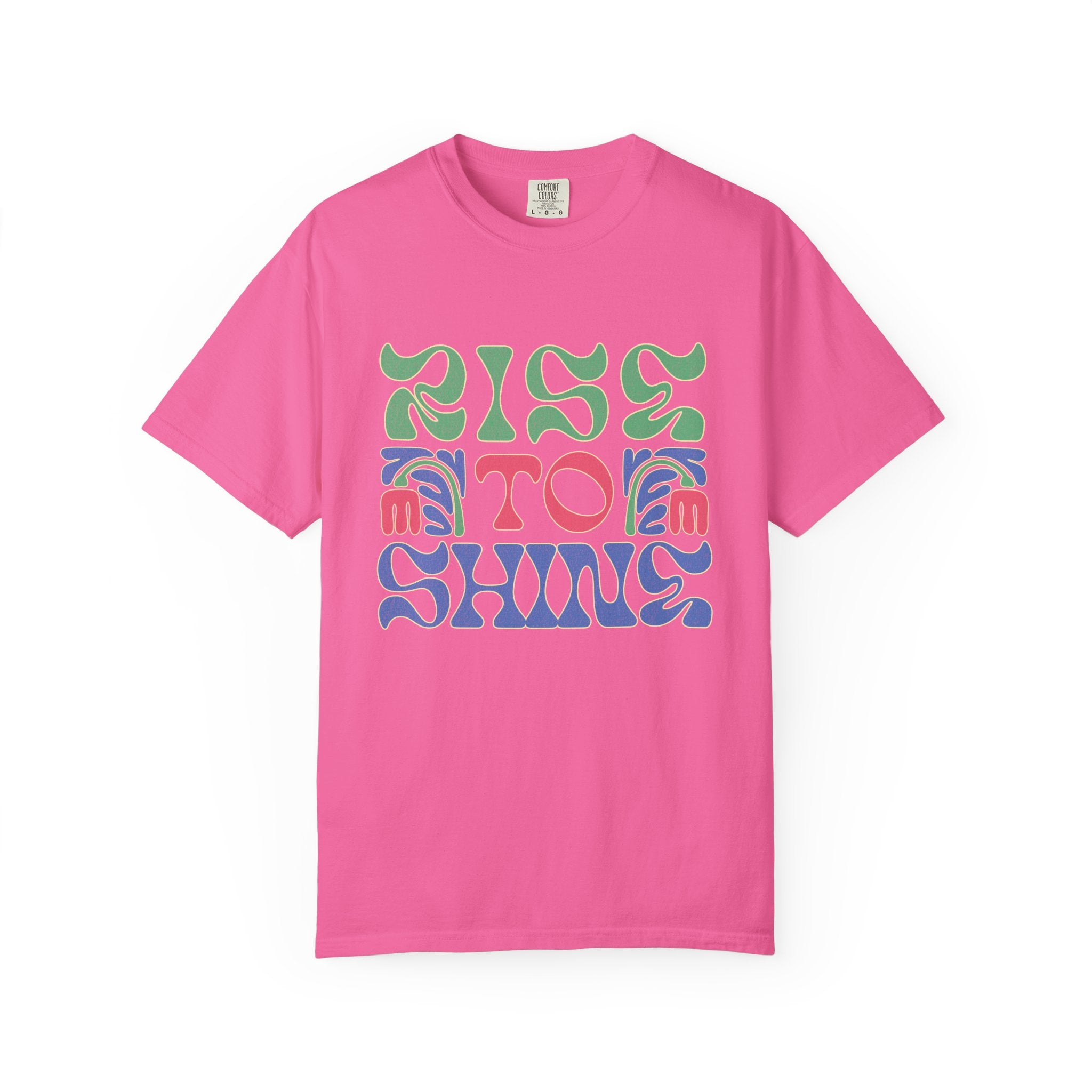 Groovy Textured T-Shirt — Rise to Shine Retro Graphic Tee
