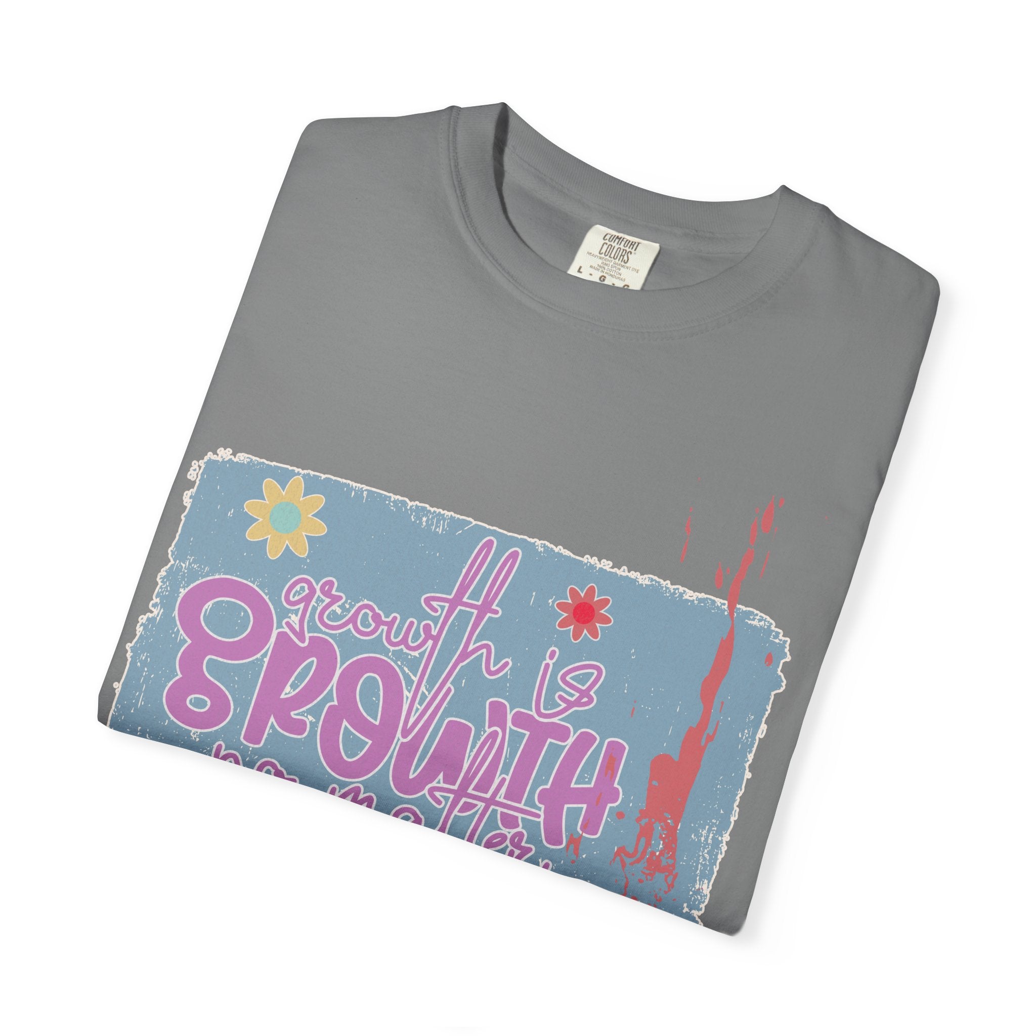 Growth Mindset T-Shirt — "Growth" Floral Graphic Tee