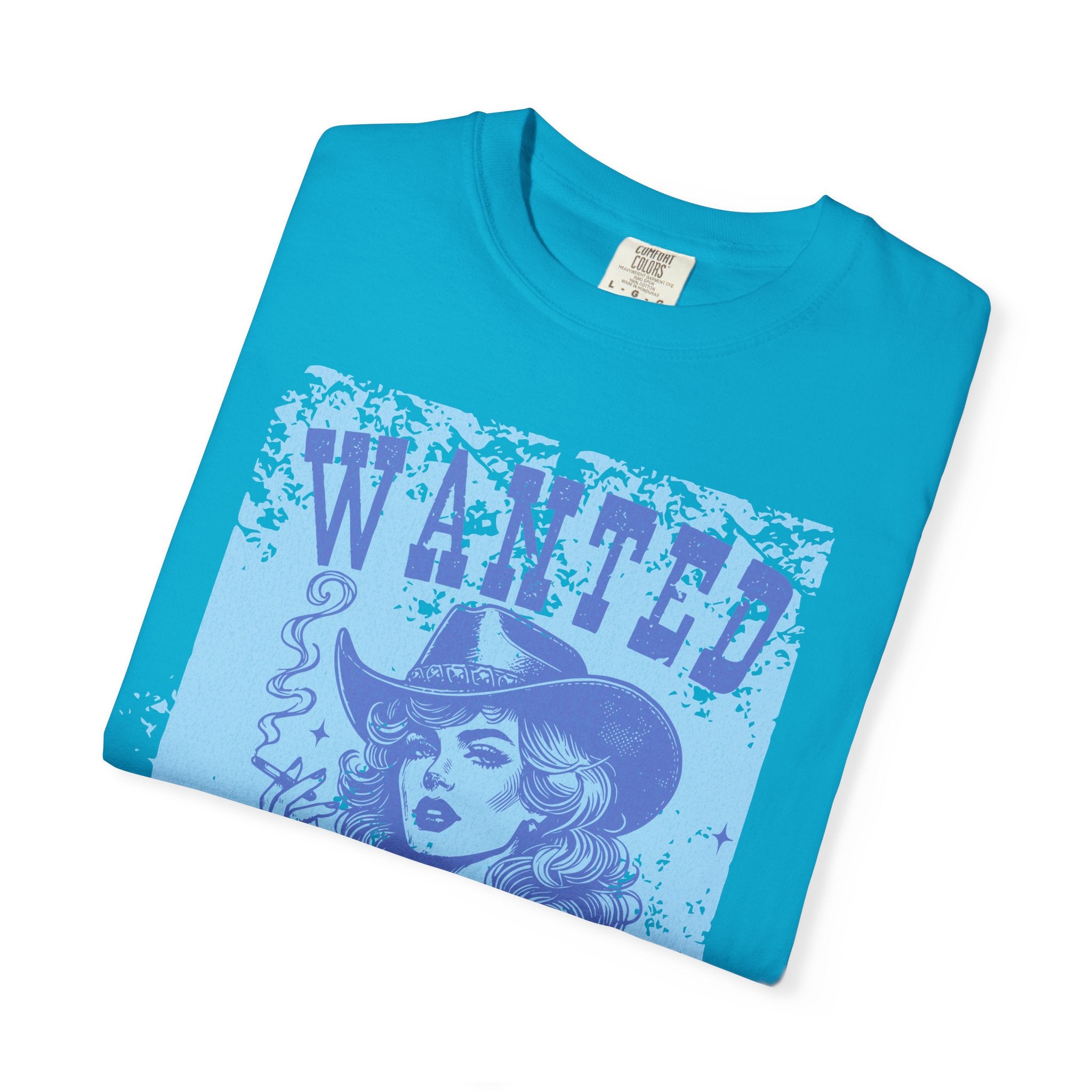 Wanted and Wild Cowboy Cowgirl  Textured T-Shirt