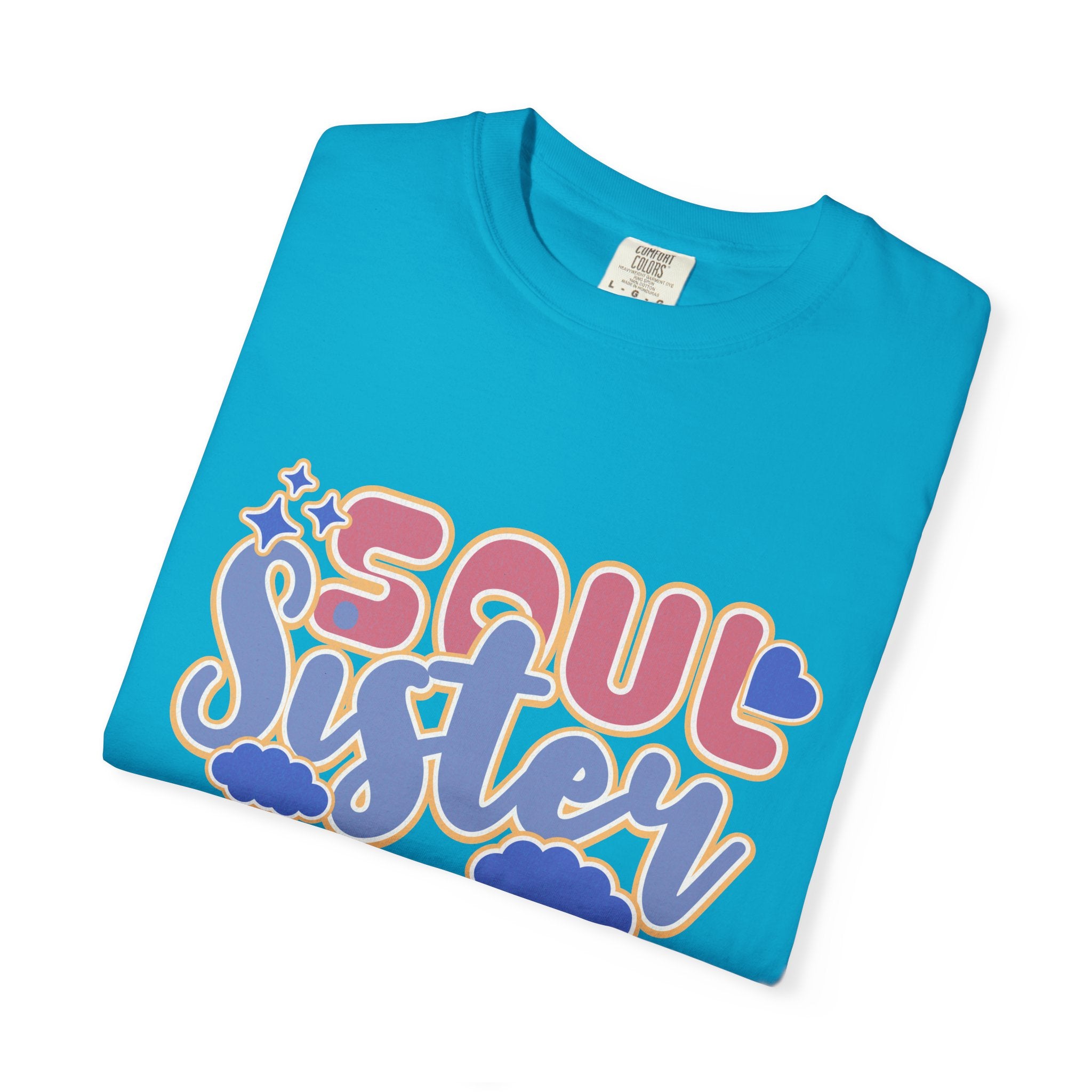 Soul Sister Textured T-Shirt — Retro Script Graphic Tee