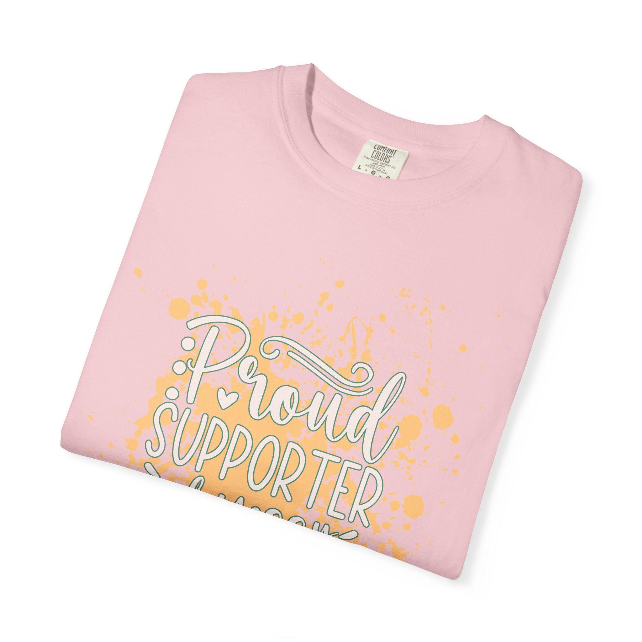 Textured Support My Messy Hair T-Shirt — Funny Mom/Parent Casual Tee