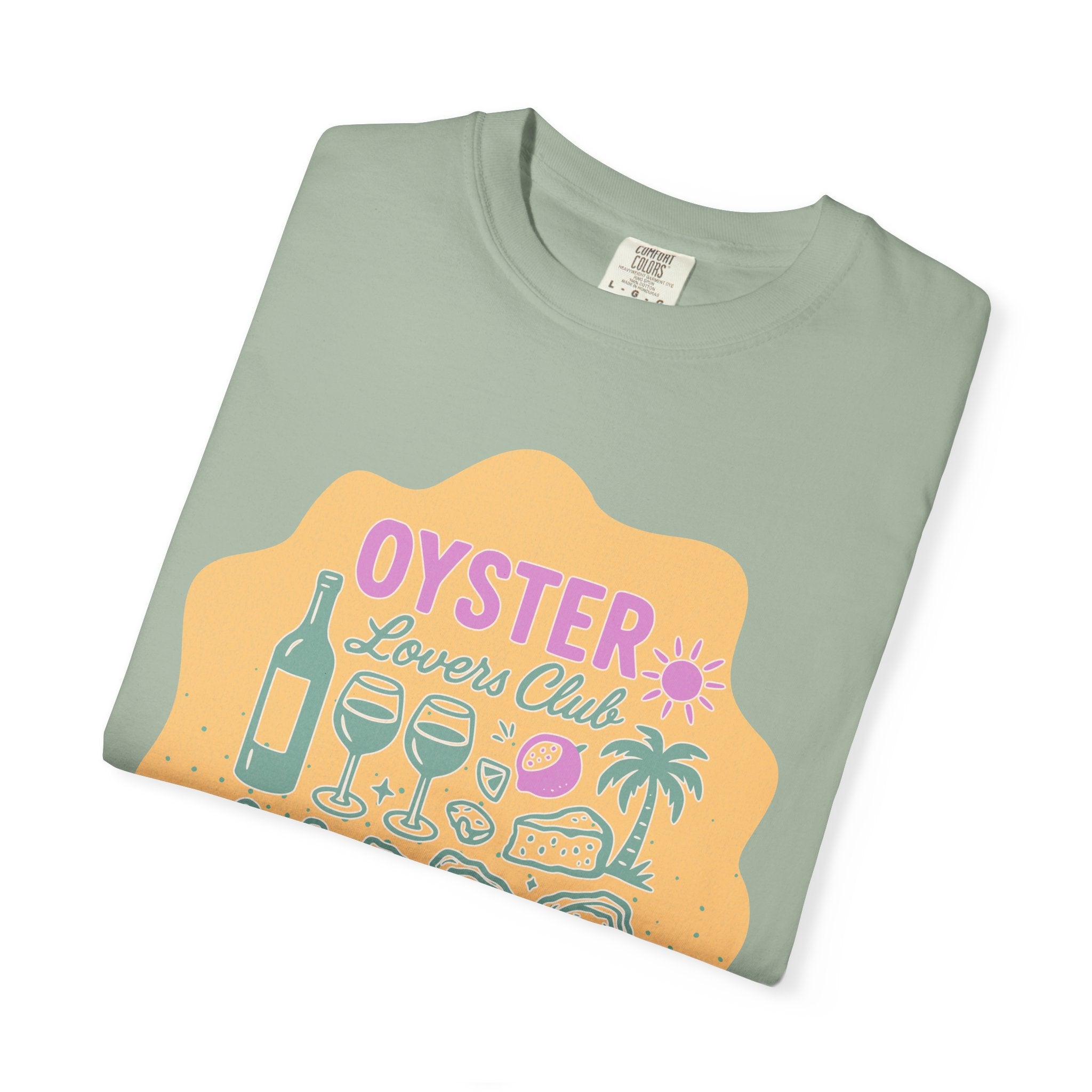 Textured Oyster Lovers Club T-Shirt — Coastal Seafood Graphic Tee