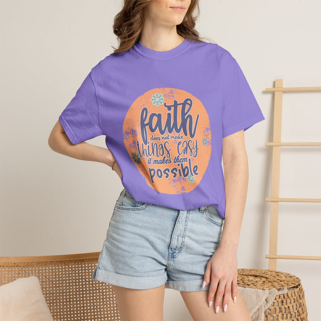 Faith Makes Things Possible T-shirt | Textured Inspirational Typography