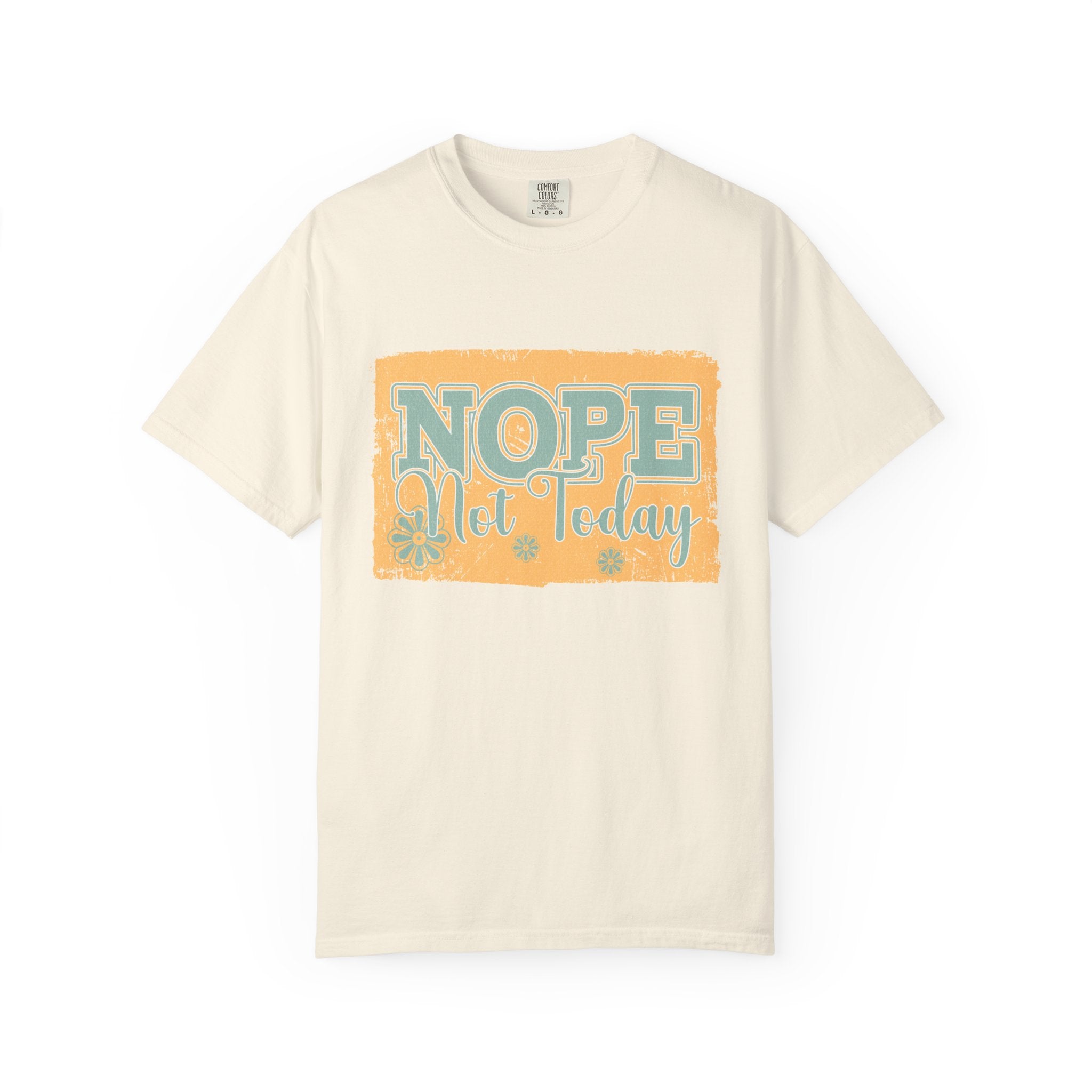 NOPE Not Today T-shirt | Textured Retro Beach Script Graphic