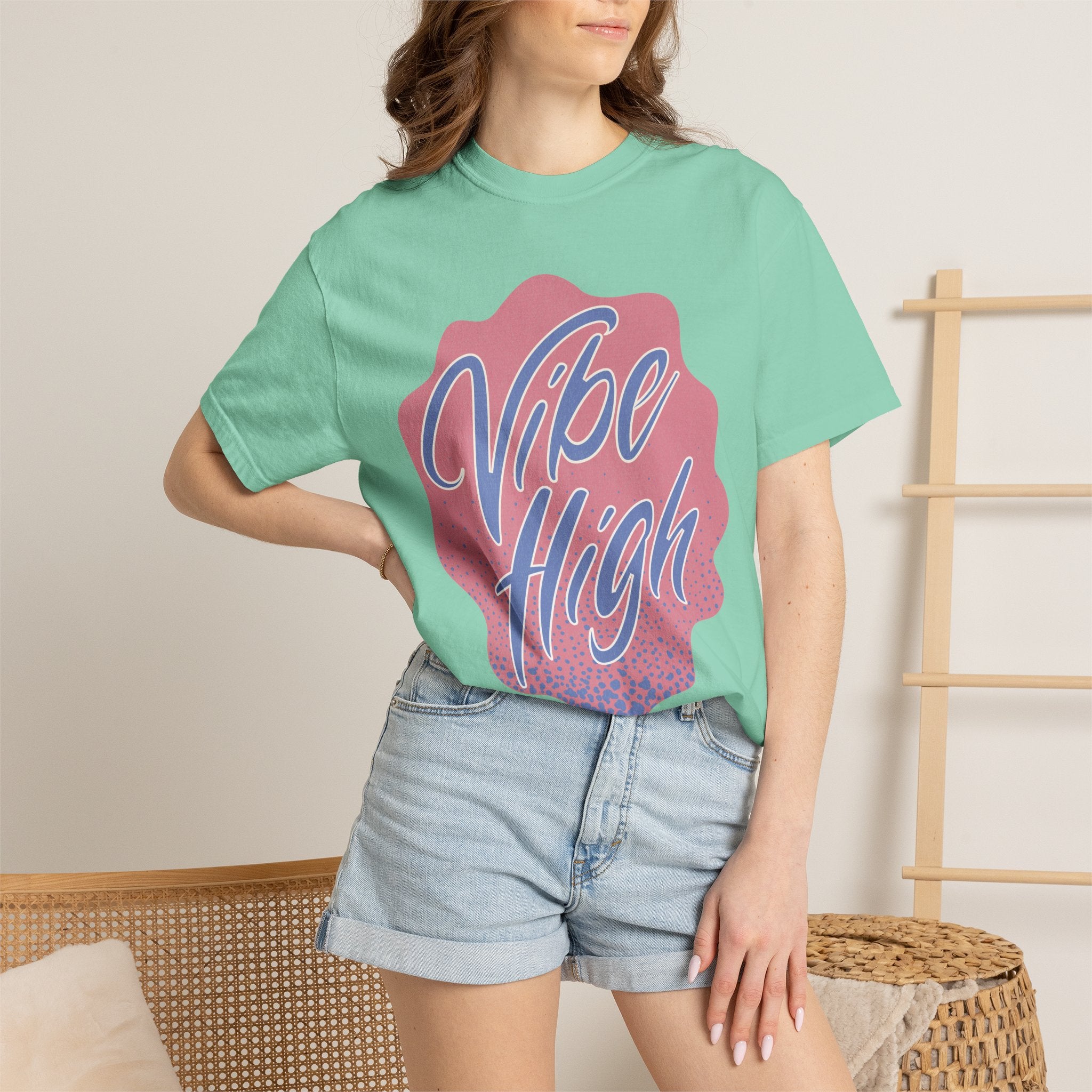 Vibe High Graphic Textured T‑Shirt