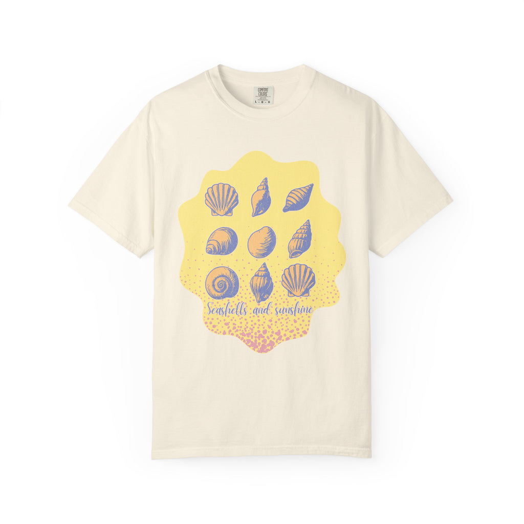 Vintage Seashells And Sunshine Textured T-Shirt