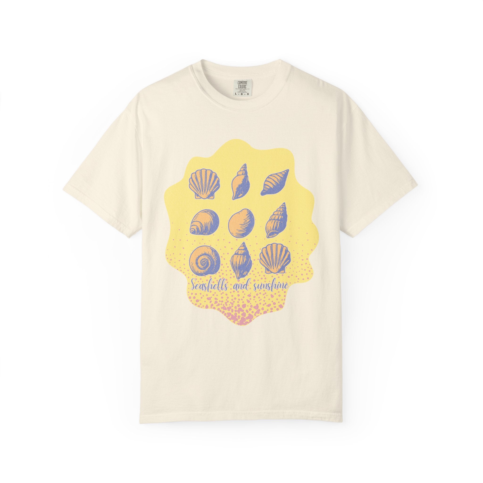 Vintage Seashells And Sunshine Textured T-Shirt