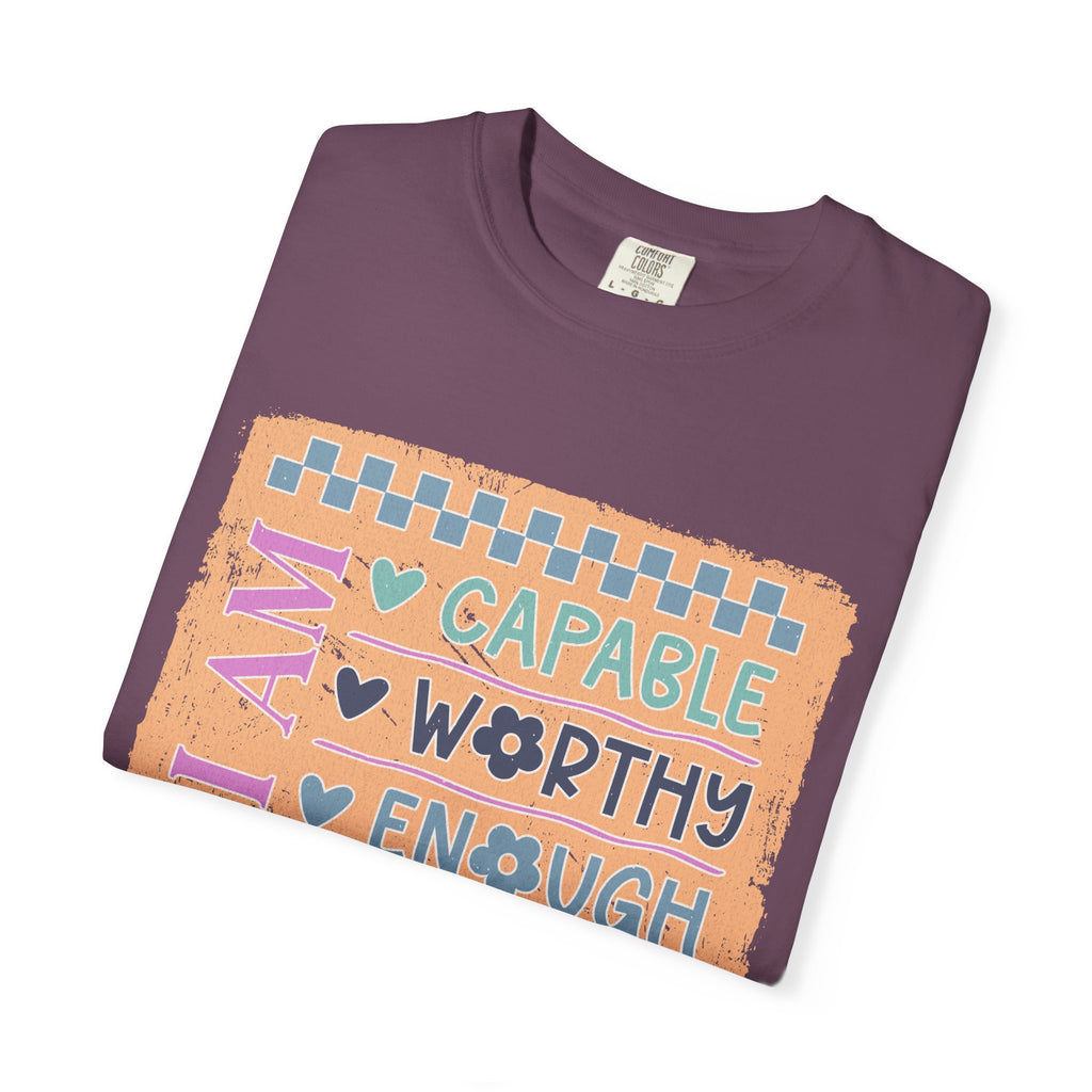 Textured I Am Capable Worthy Tee