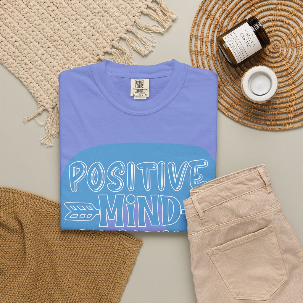 Positive Mind Positive Vibes Textured T-Shirt