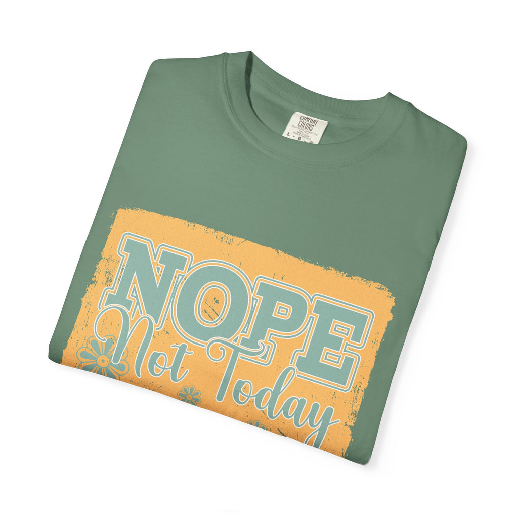 NOPE Not Today T-shirt | Textured Retro Beach Script Graphic