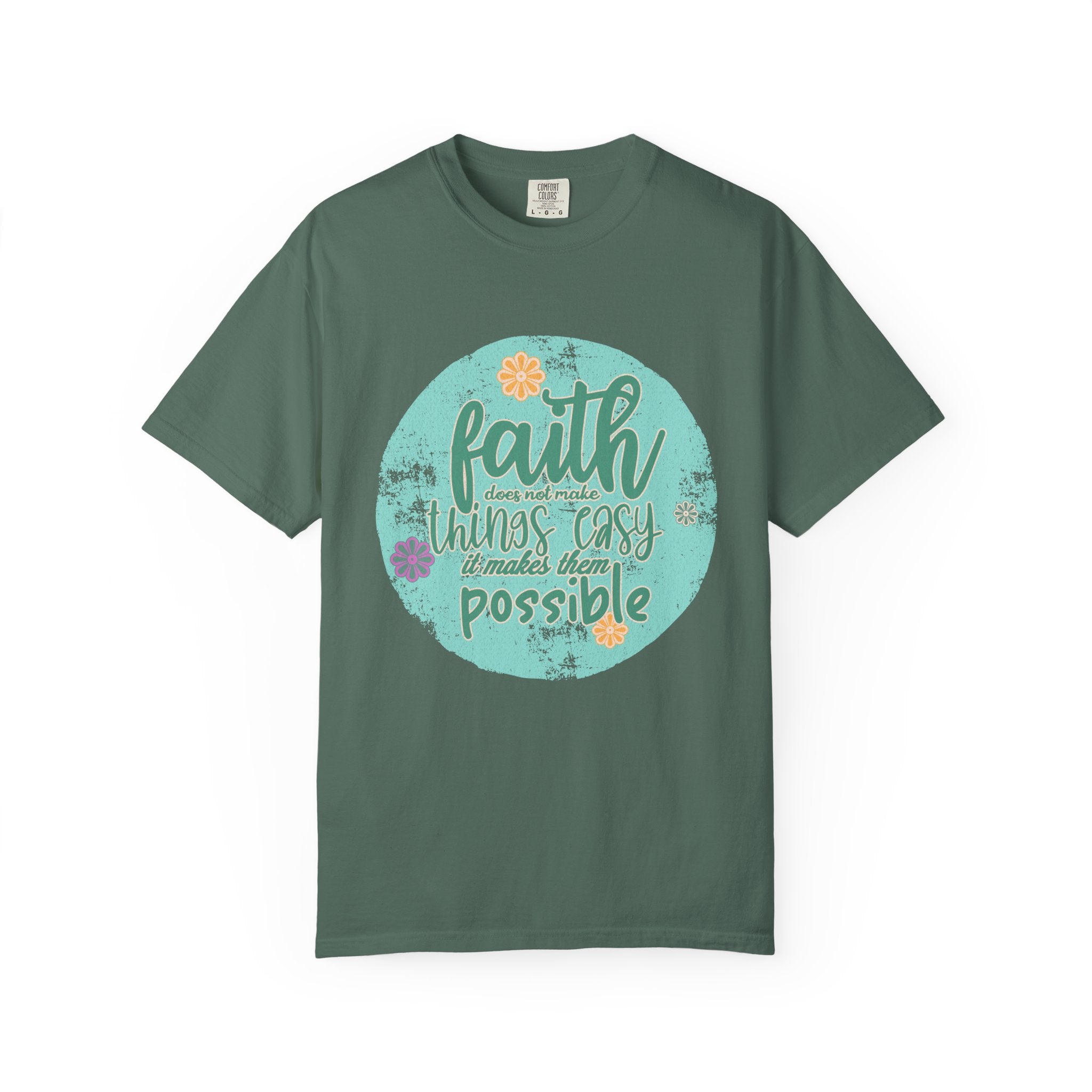 Faith Makes All Things Possible T-Shirt |Textured Inspirational Tee
