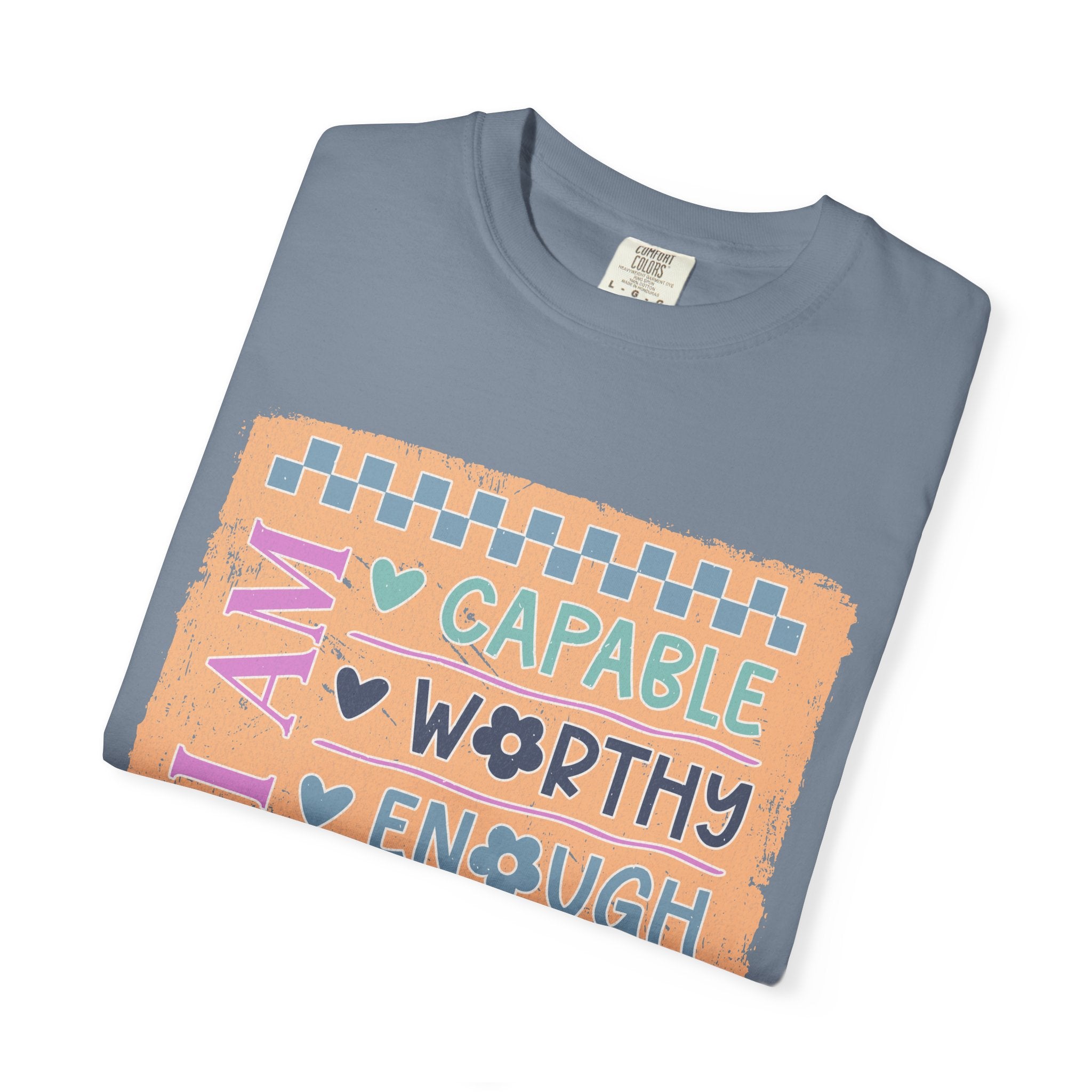 Textured I Am Capable Worthy Tee