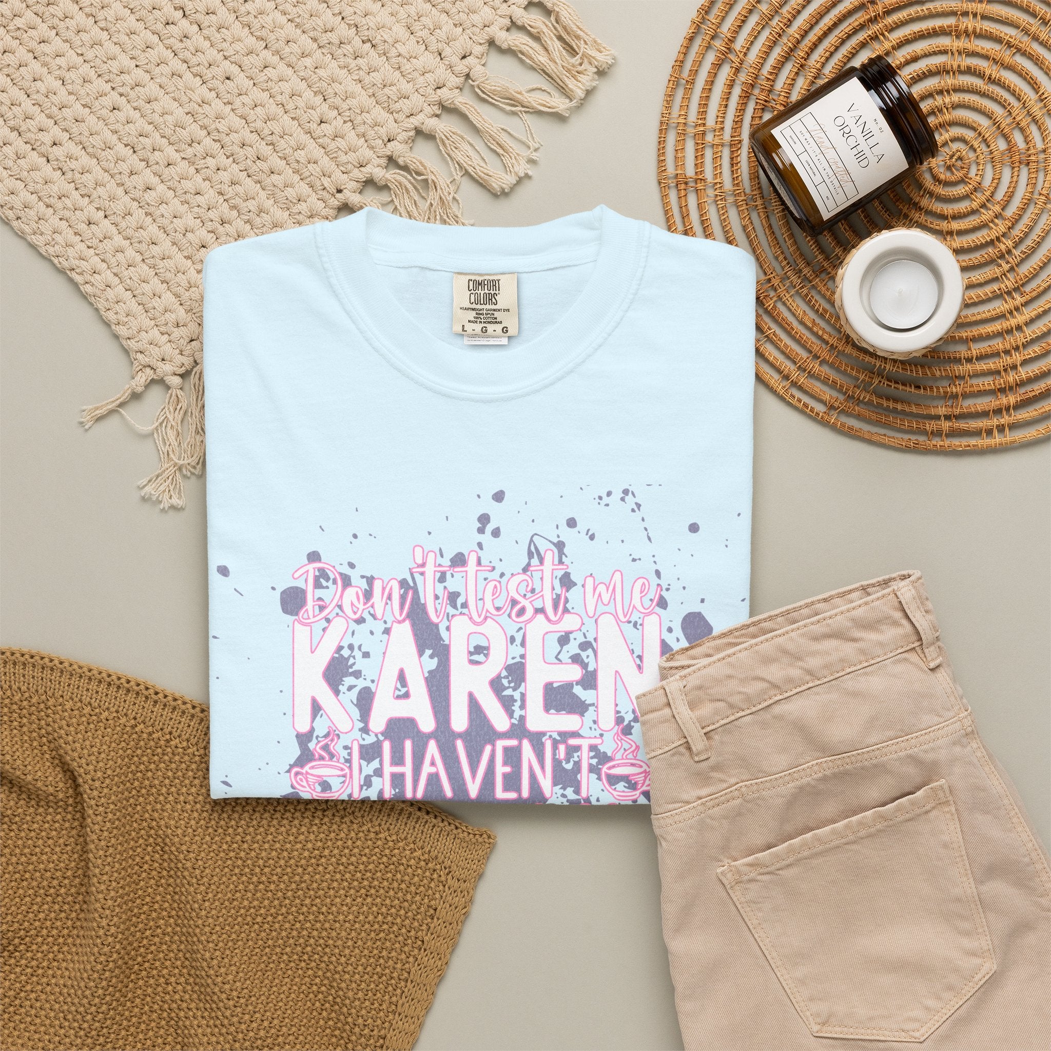 Textured Retro Karen Coffee Graphic Tee