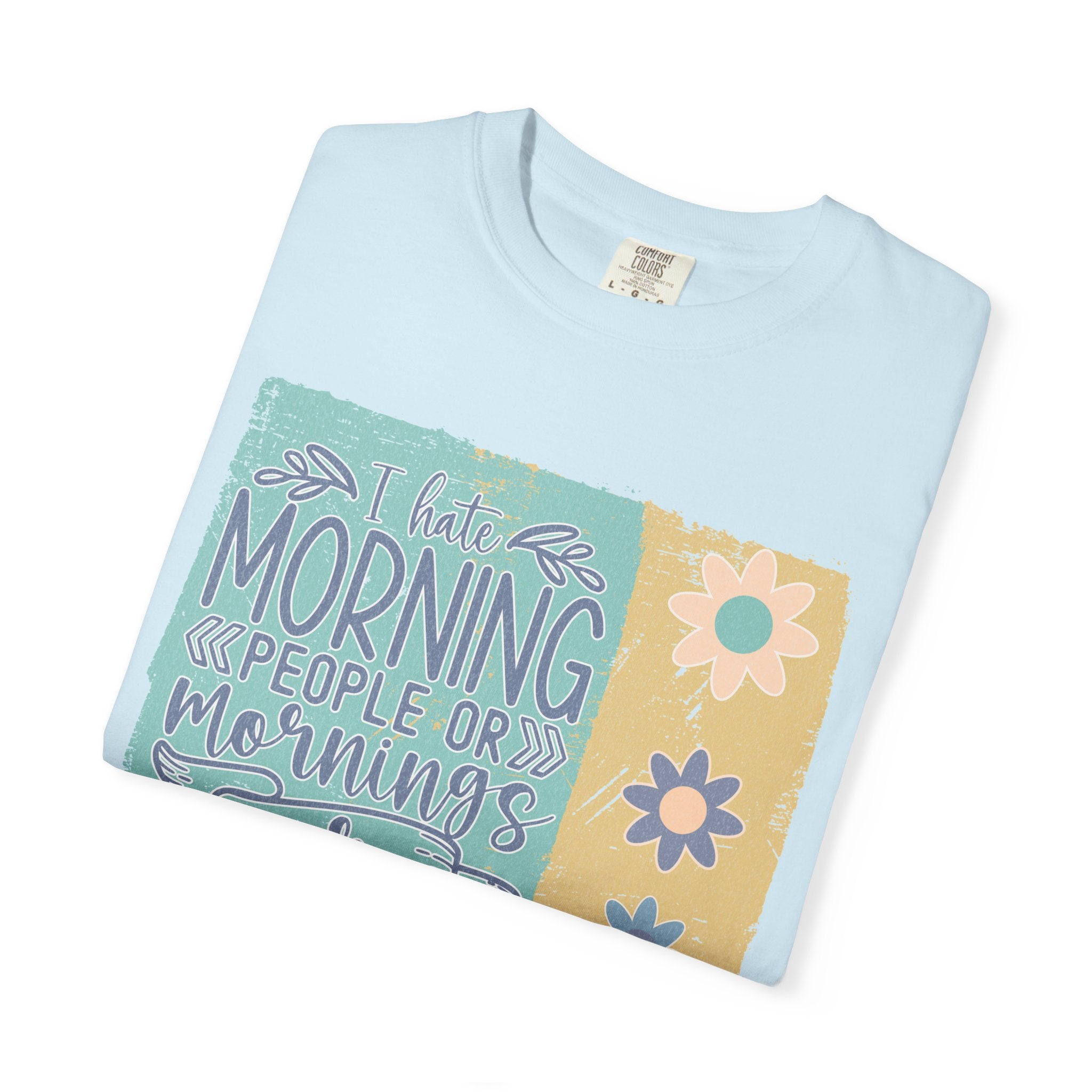I Hate Morning People Textured Shirt