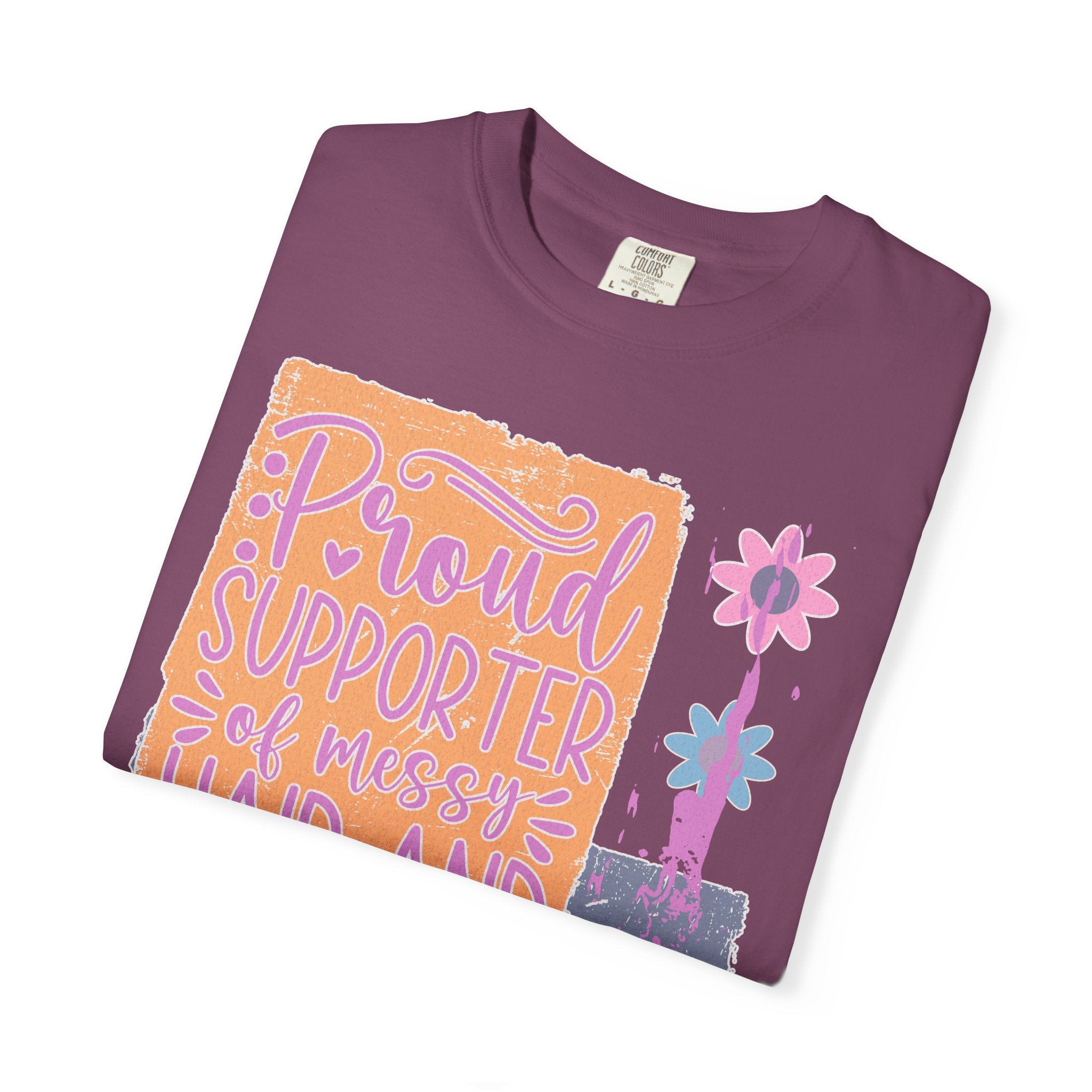 Proud Supporter of Messy Hair & Sweatpants Textured T-Shirt