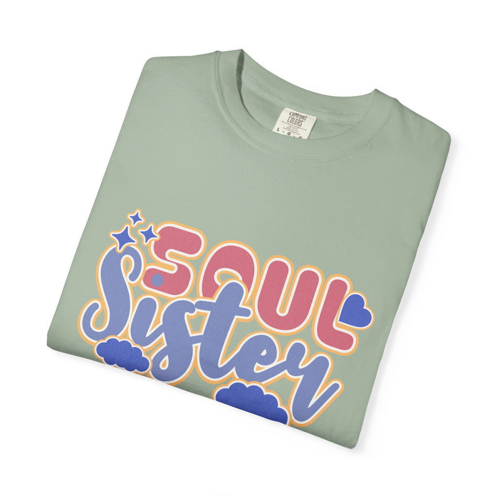 Soul Sister Textured T-Shirt — Retro Script Graphic Tee