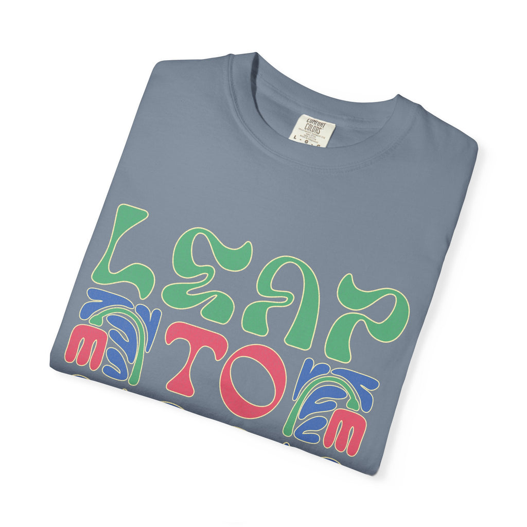 Leap To Soar T-shirt |Textured Retro Psychedelic Typography