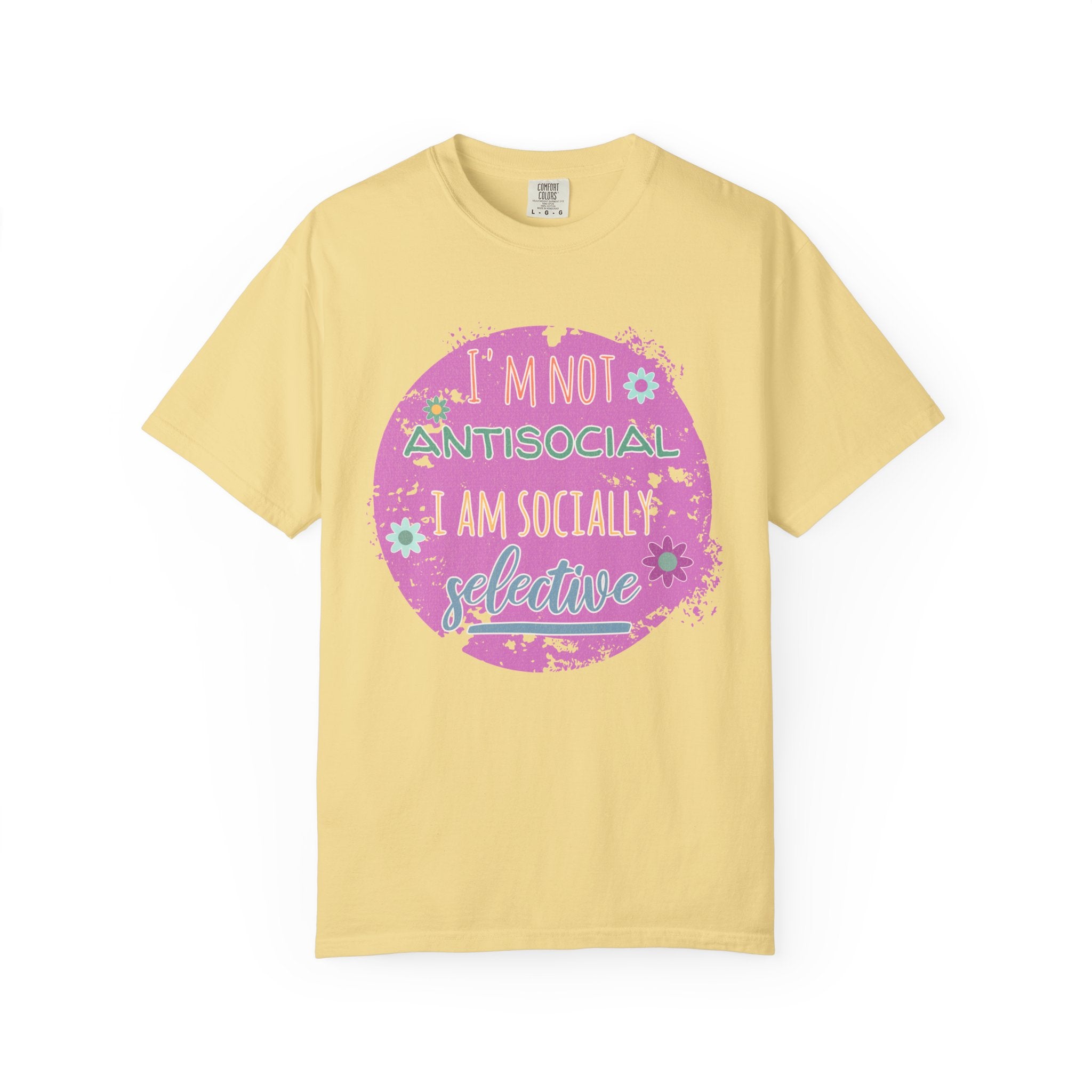 Textured I'm Not Antisocial I Am Socially Selective T-Shirt