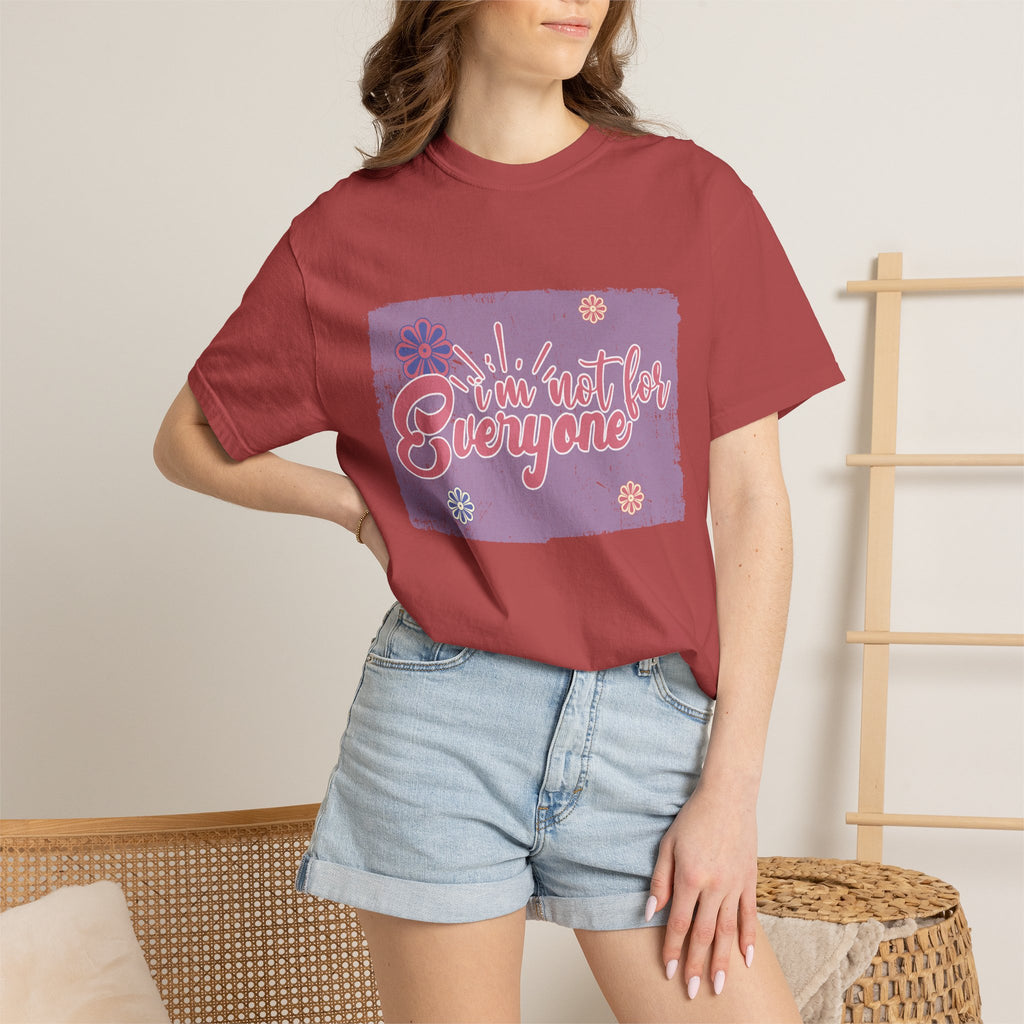 I'm Not For Everyone T-shirt |Textured Floral Retro Script Design