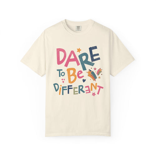 Dare to Be Different graphic T-Shirt | Textured Positive Typography Tee